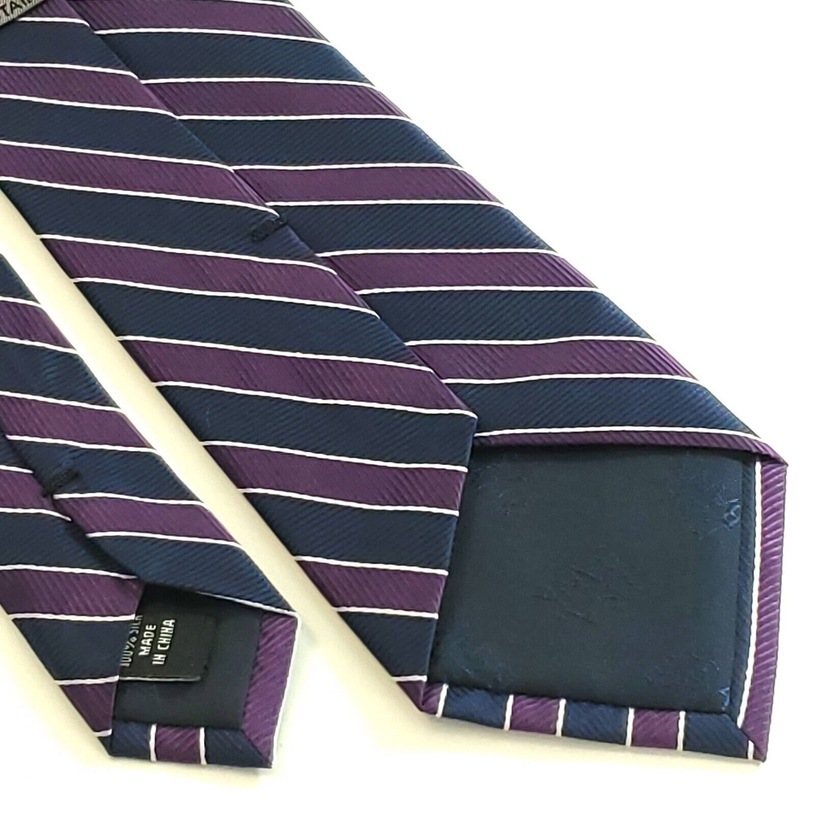 Jos. A. Bank Jos A Bank Traveler Stain Resistant Silk Tie Blue Purple Str Size ONE SIZE - 5 Thumbnail