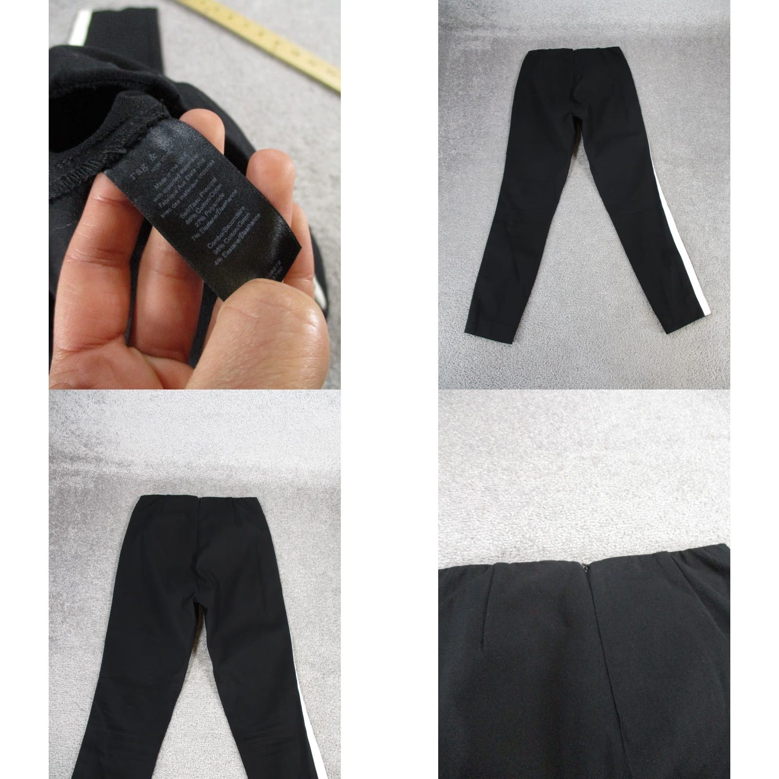 Rag & Bone rag & bone Dress Pants Womens 4 Black Side Stripe Skinny Dress Pants Womens 4 Black Skinny Rag & Bone Size 27" / US 4 / IT 40 - 8 Thumbnail