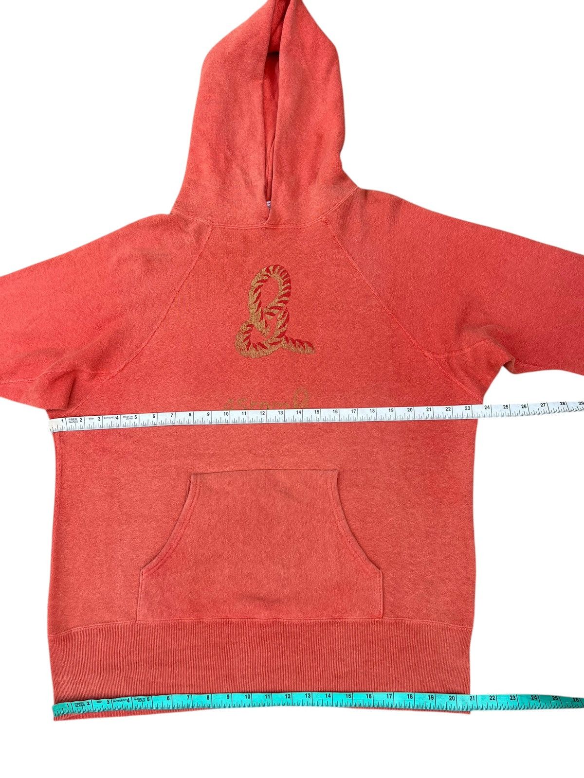 45rpm Size3 Vintage 45rpm NMD Japan Faded Orange Hoodie Sweatshirt Size US L / EU 52-54 / 3 - 2 Thumbnail