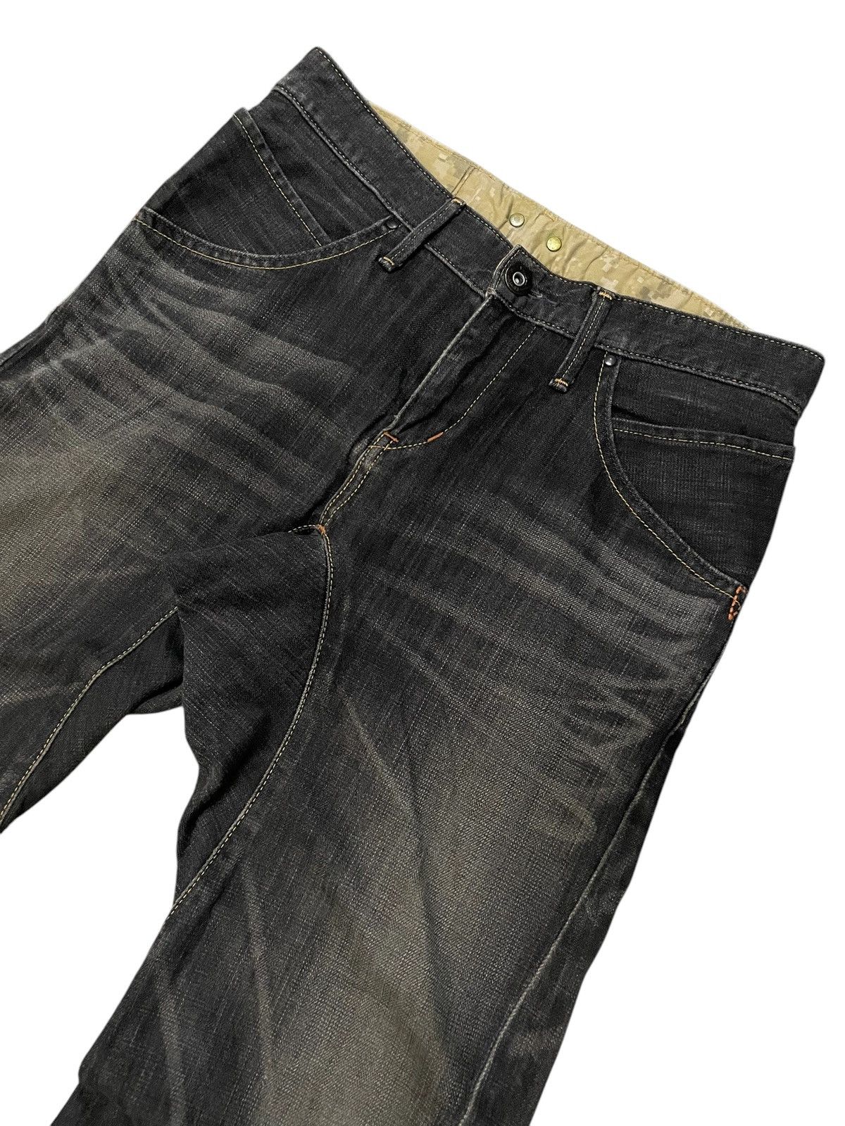 Beauty Beast × Edwin × Japanese Brand Vintage Edwin E Function Engineered Spiral Leg Jeans Size US 30 / EU 46 - 14 Thumbnail