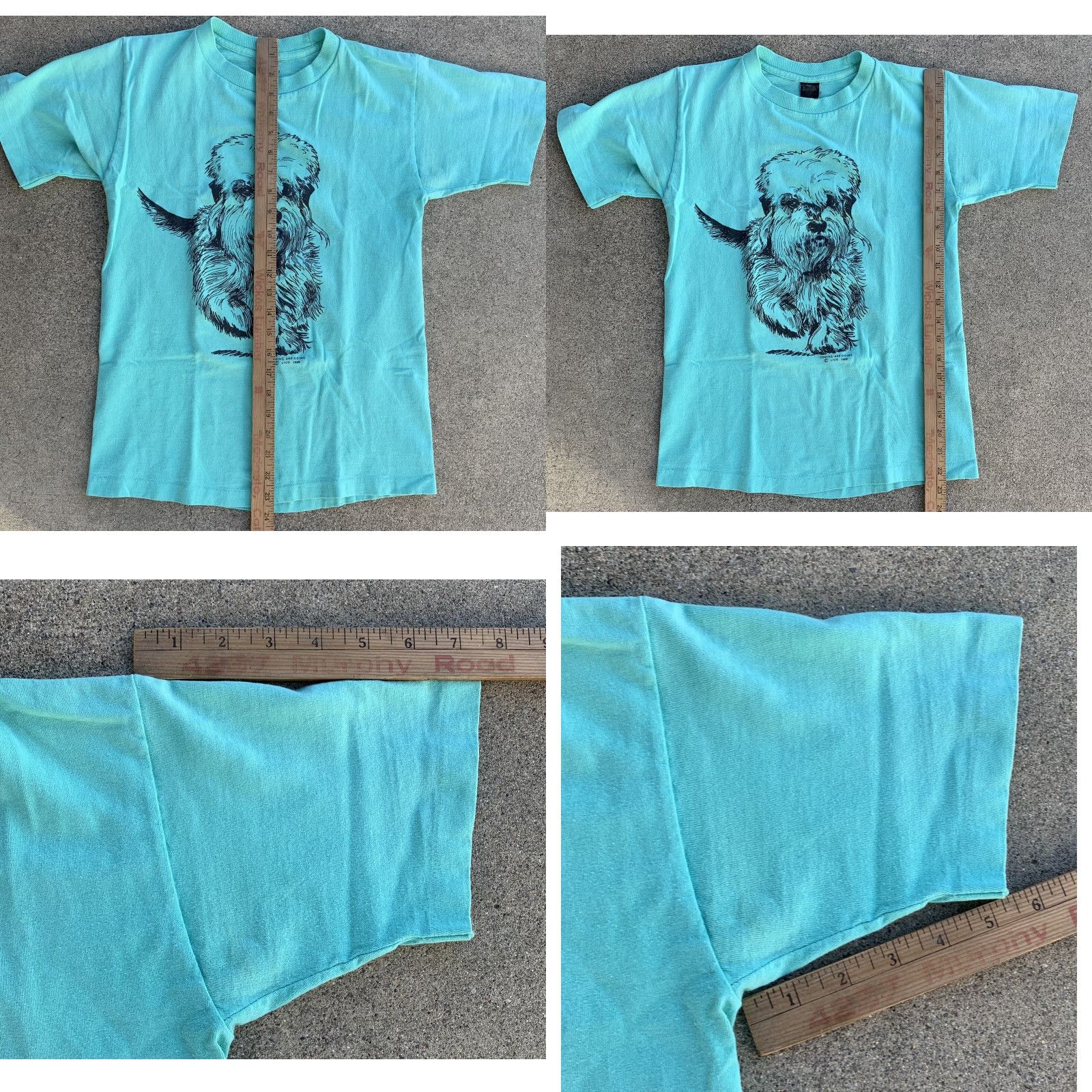 Anvil vintage Anvil shirt Mens S Green 1980s Coming and Going dog graphic tee Size US S / EU 44-46 / 1 - 11 Thumbnail