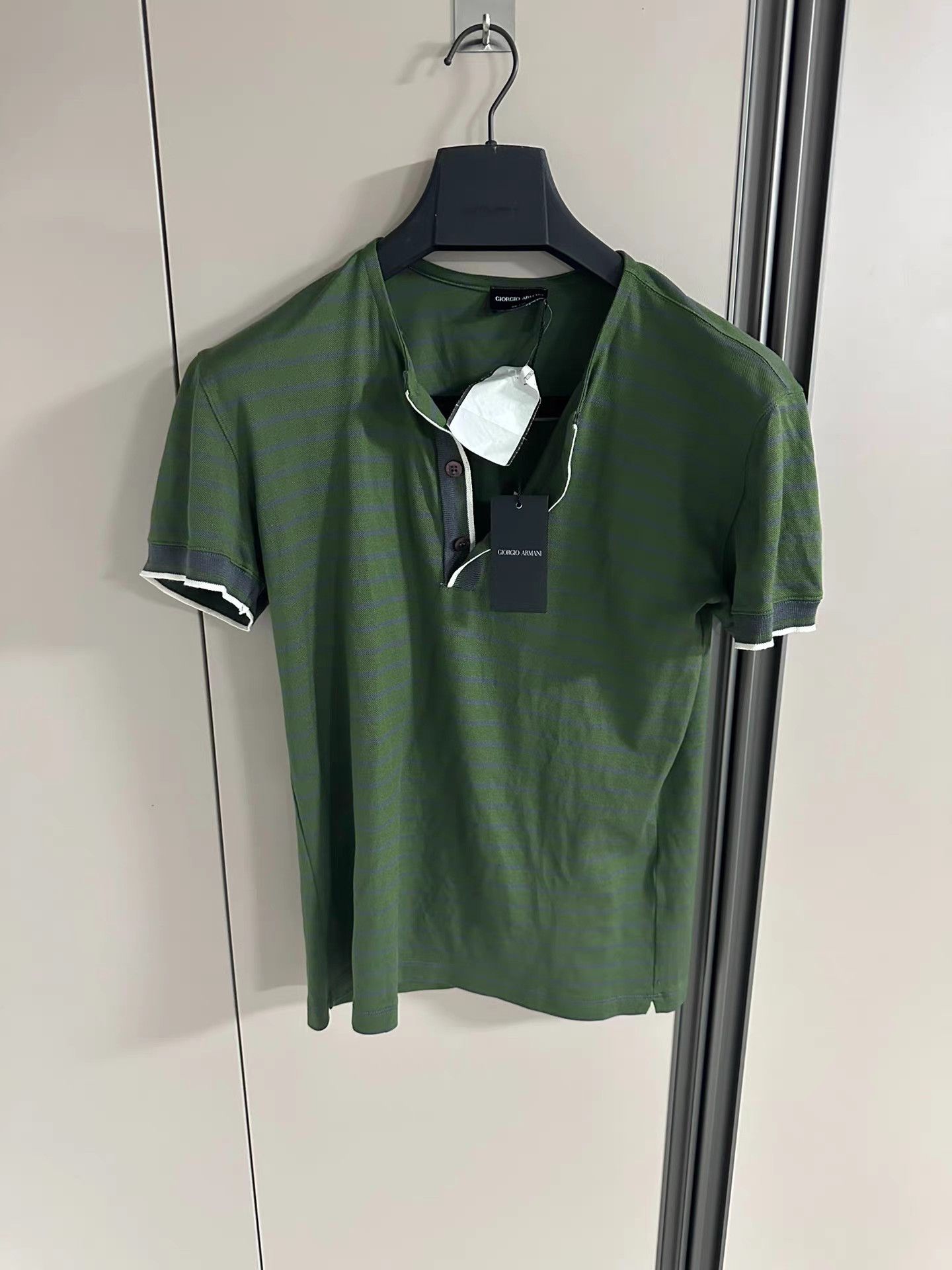 Giorgio Armani Giorgio Armani Mulberry Silk Short Sleeve Polo K18 Size US M / EU 48-50 / 2 - 1 Thumbnail
