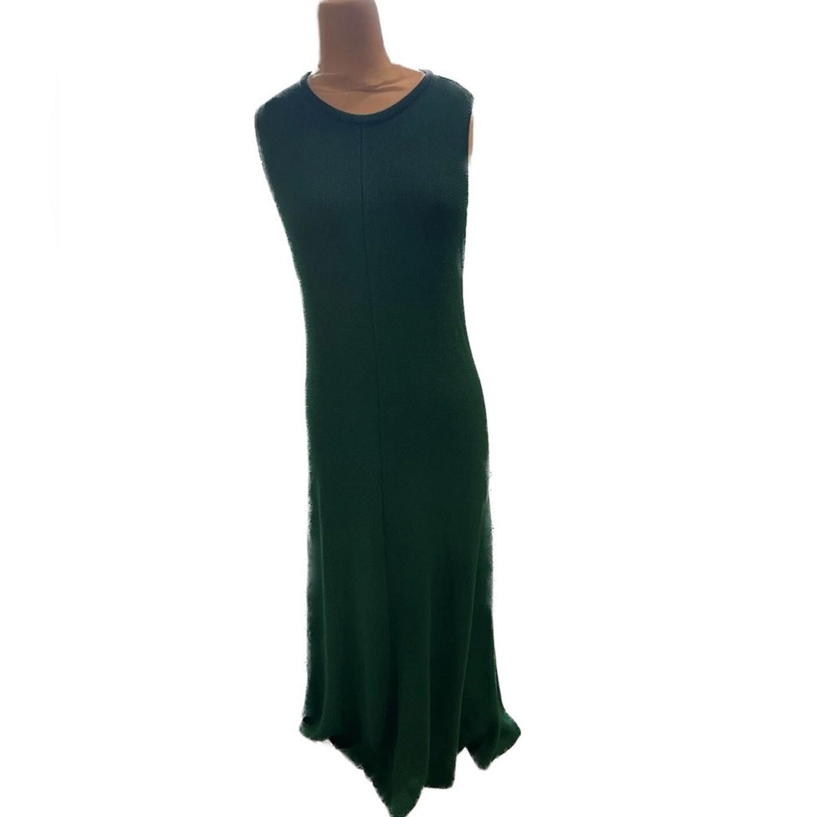 Proenza Schouler PROENZA SCHOULER Embellished Knitted Maxi Dress Green SZ. L Size L / US 10 / IT 46 - 5 Thumbnail