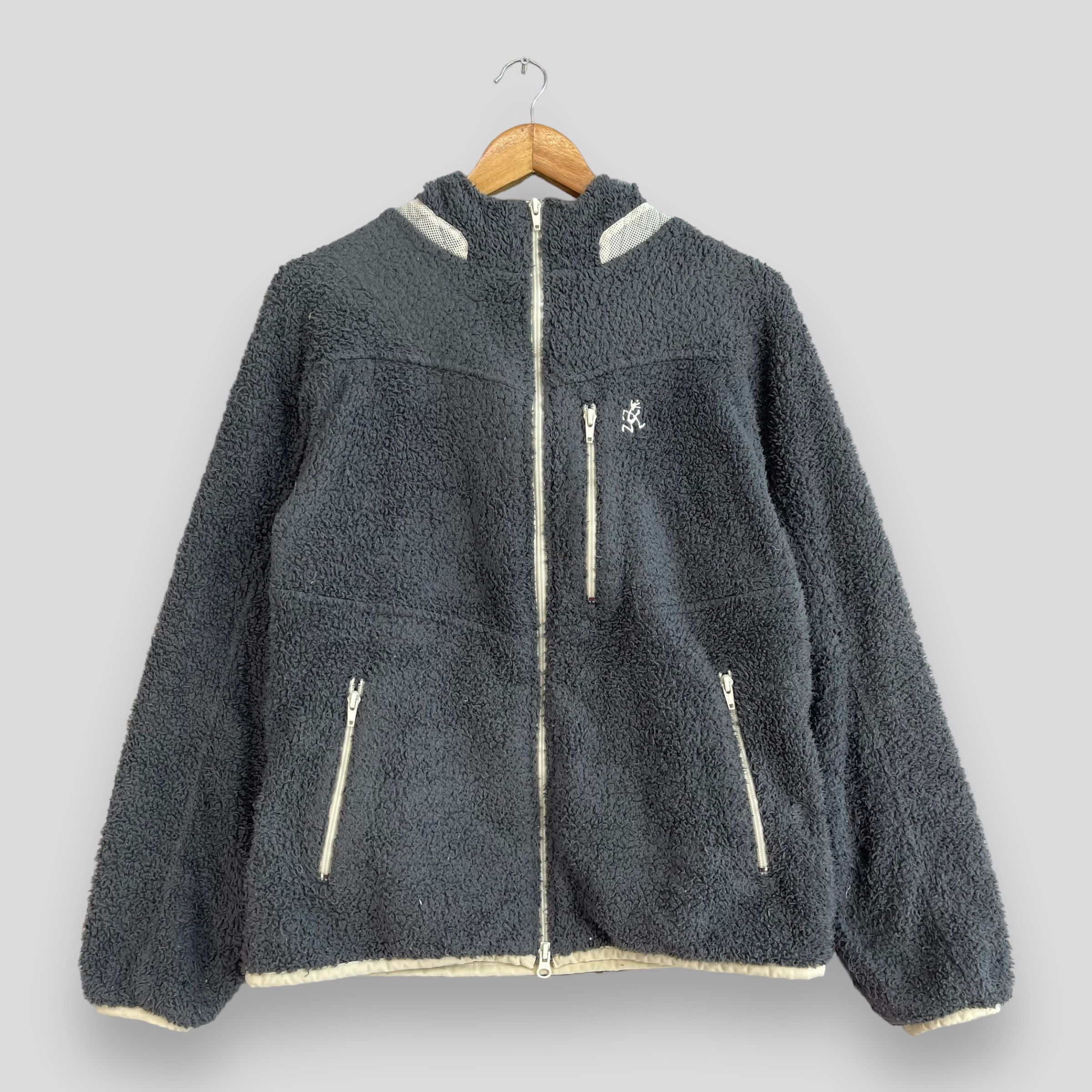 Vintage 90s GRAMICCI Deep Pile Fleece Hoodie Jacket