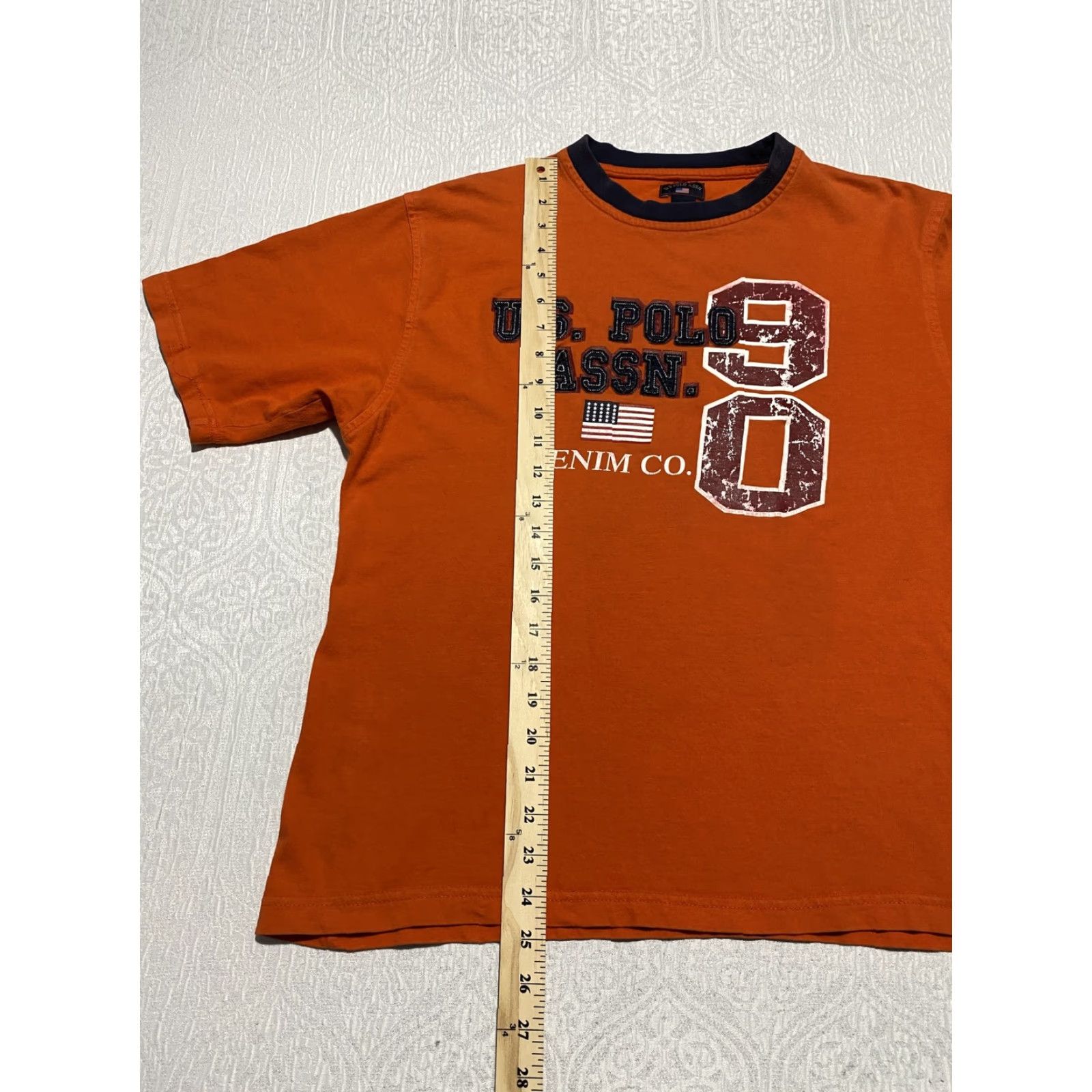 Vintage US Polo Assn Shirt Mens Large Orange Denim Co Graphic Tee 100% Cotton Turkey Size US L / EU 52-54 / 3 - 3 Thumbnail