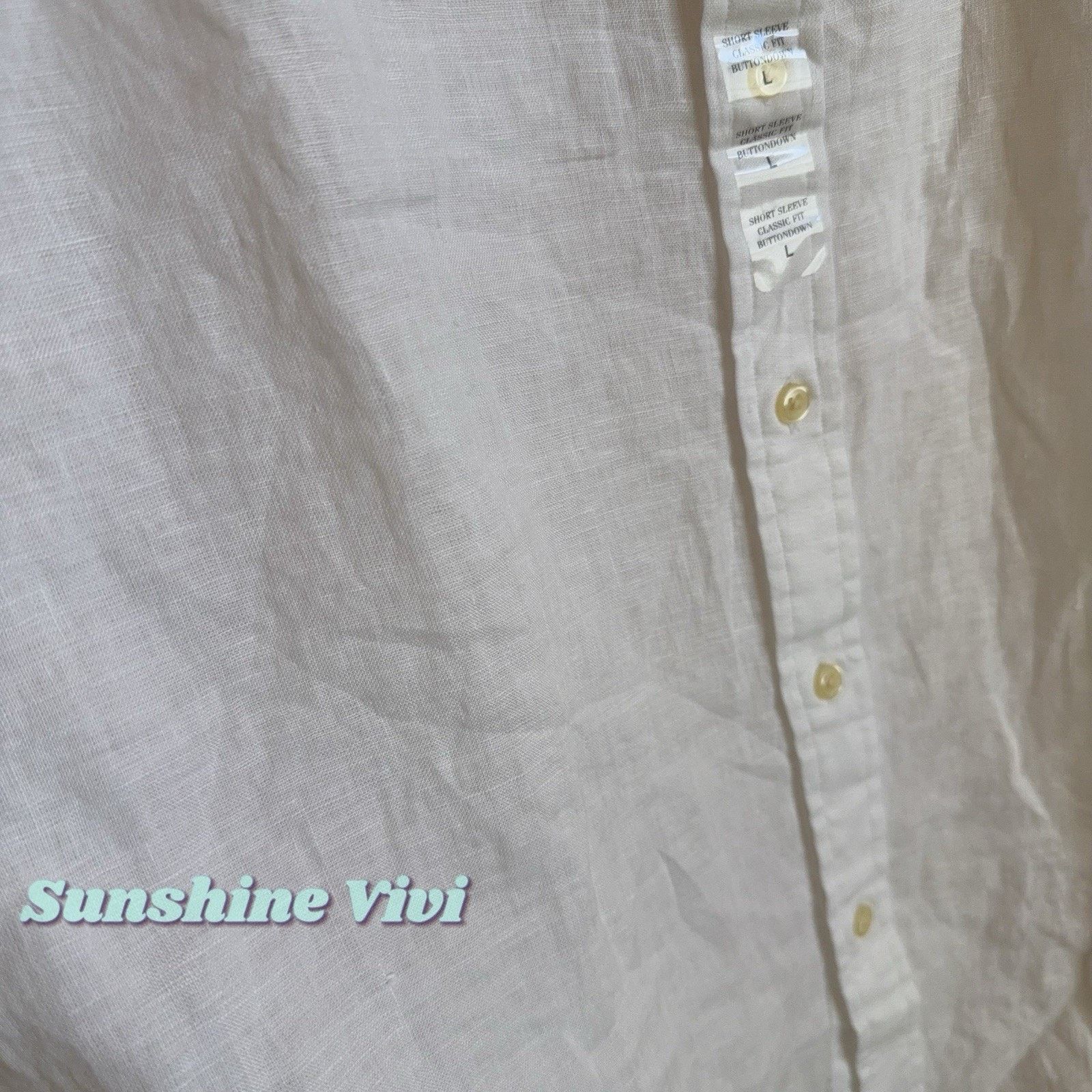 Polo Ralph Lauren NWT Polo Ralph Lauren Linen Shirt women White Short Sleeve Size US L / EU 52-54 / 3 - 2 Thumbnail