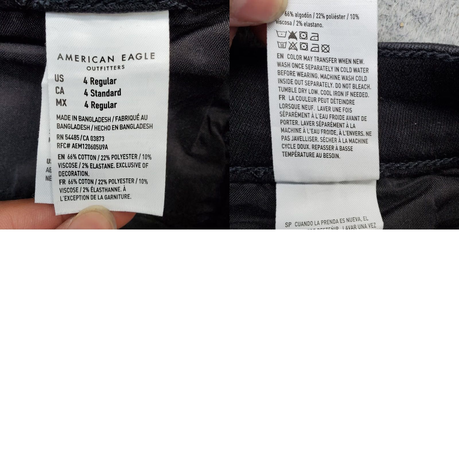 American Eagle Outfitters American Eagle Outfitters Jeans Womens 4 Black Denim Skinny Stretch Next Level Size 27" / US 4 / IT 40 - 8 Thumbnail