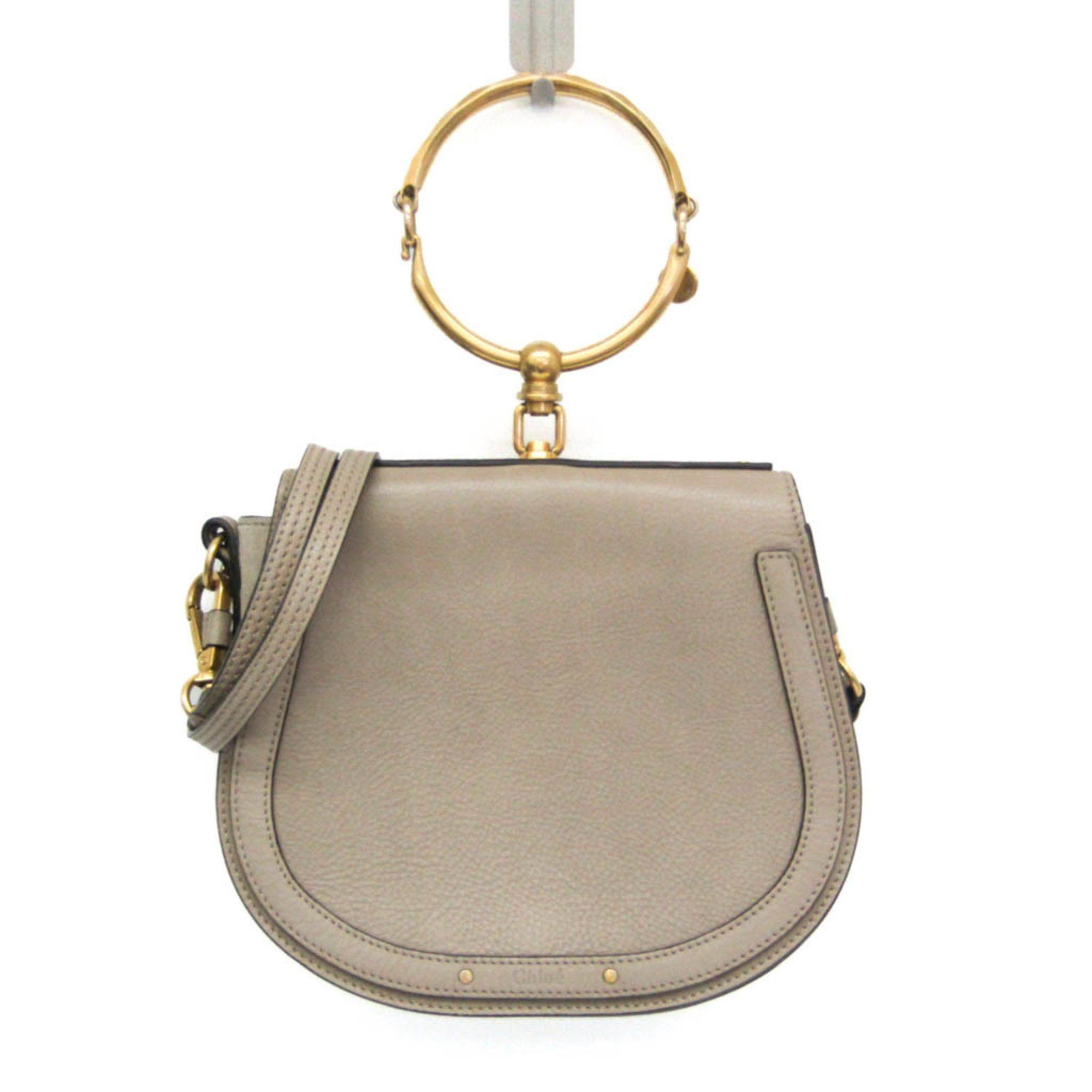 Chloe Chloé Nile Women's Leather,suede Shoulder Bag Grayish