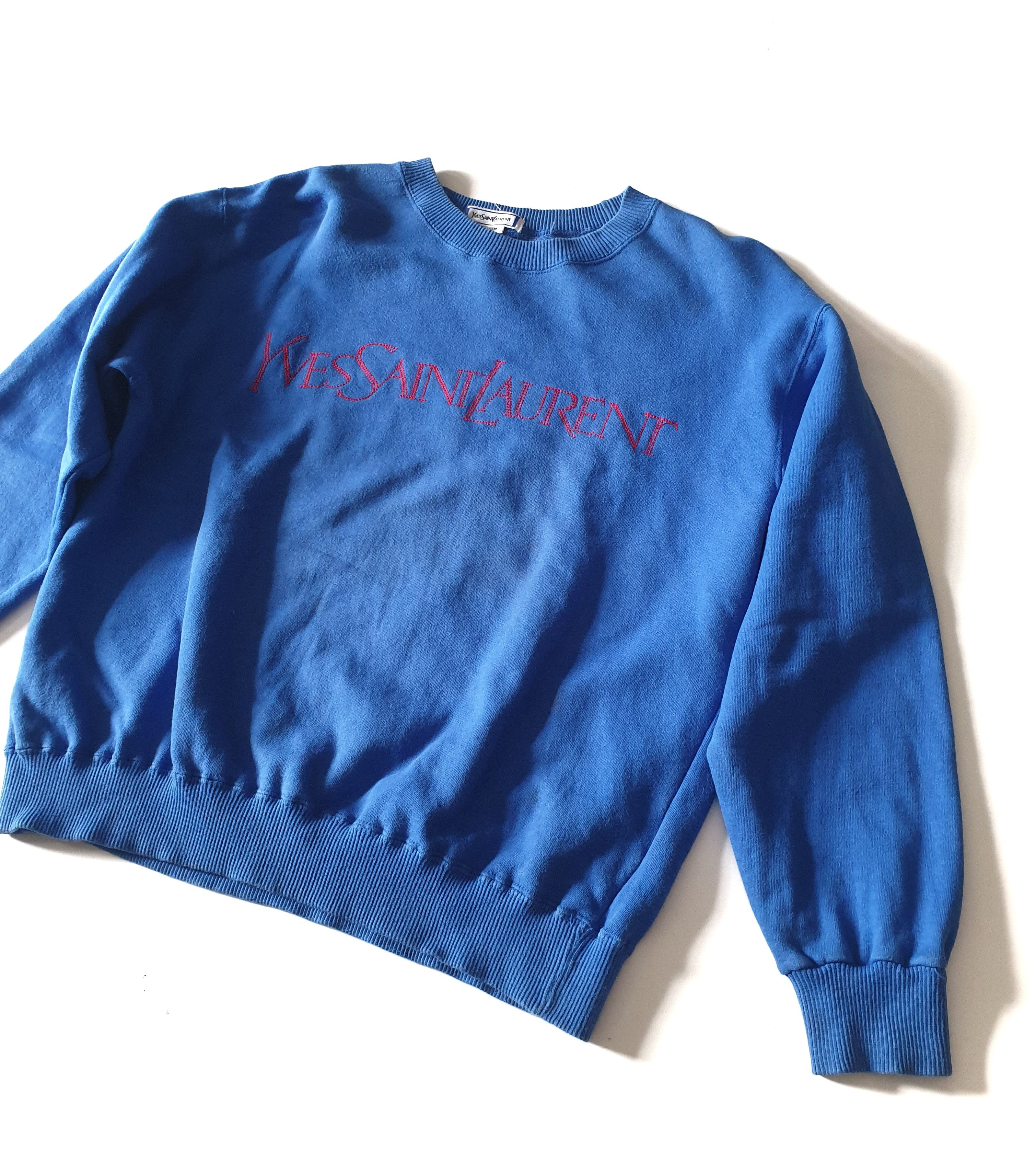 Yves Saint Laurent Vintage YSL Yves Saint Laurent Spell Out Sweatshirt Size US M / EU 48-50 / 2 - 3 Thumbnail