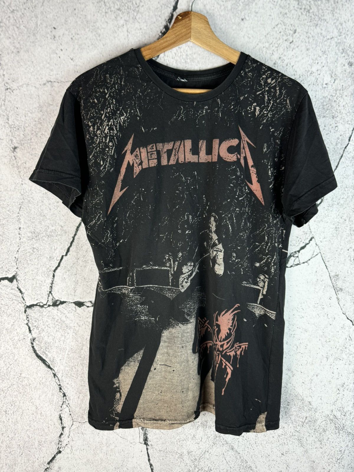 Vintage Metallica Pushead 01 Stage Right Live Overprint Tee Short Sleeve T Shirts