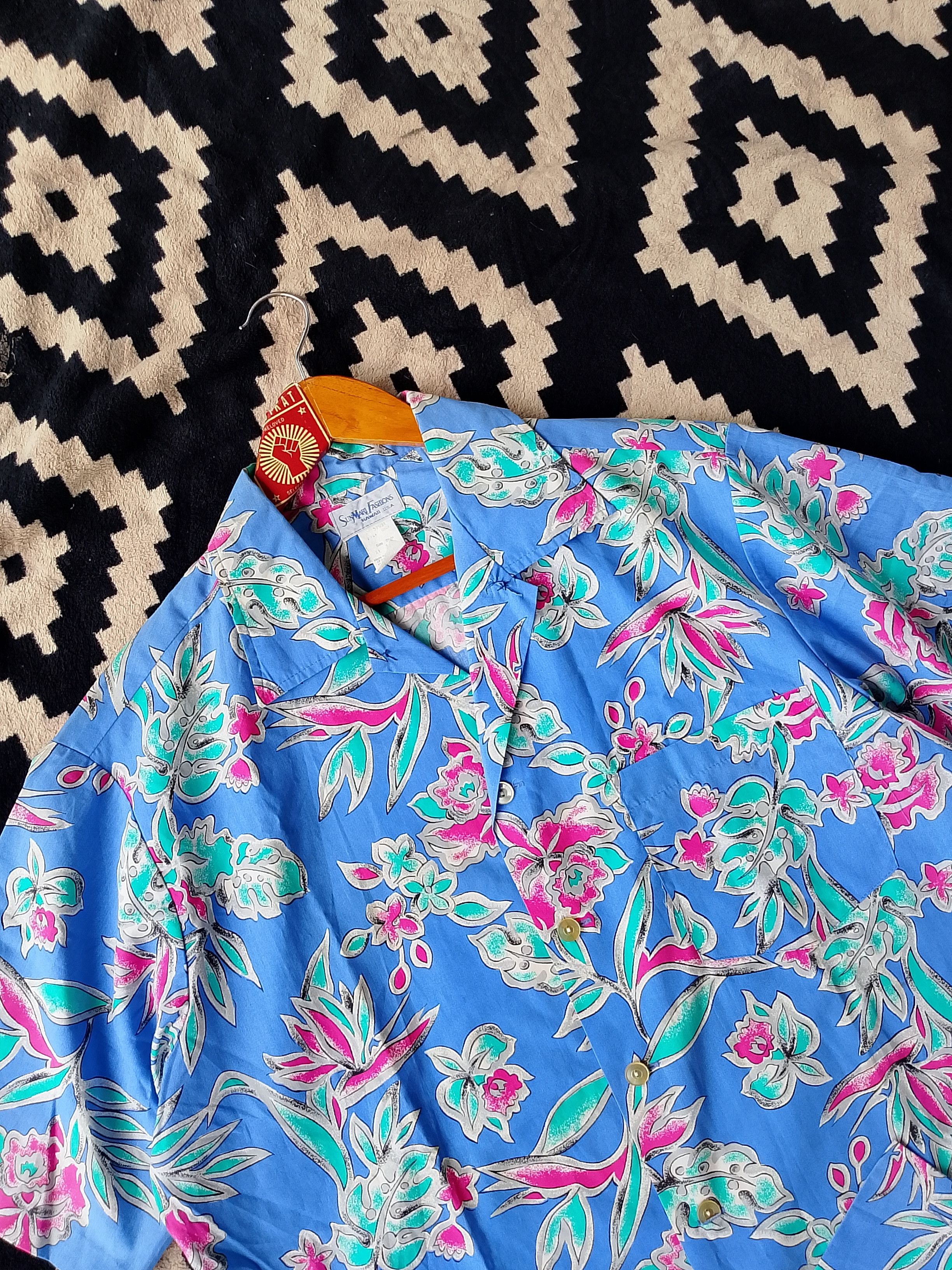 Vintage Archive Sunmari Dark Tropical Indie Button Up Size US XL / EU 56 / 4 - 4 Thumbnail