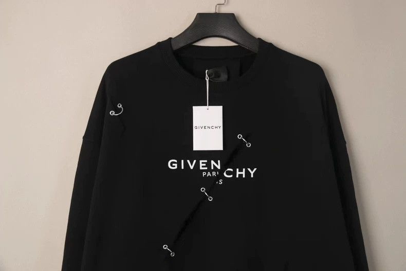 Givenchy Givenchy Size3XL Round-neck Black Shirt with Logo Print and Size US XL / EU 56 / 4 - 2 Thumbnail