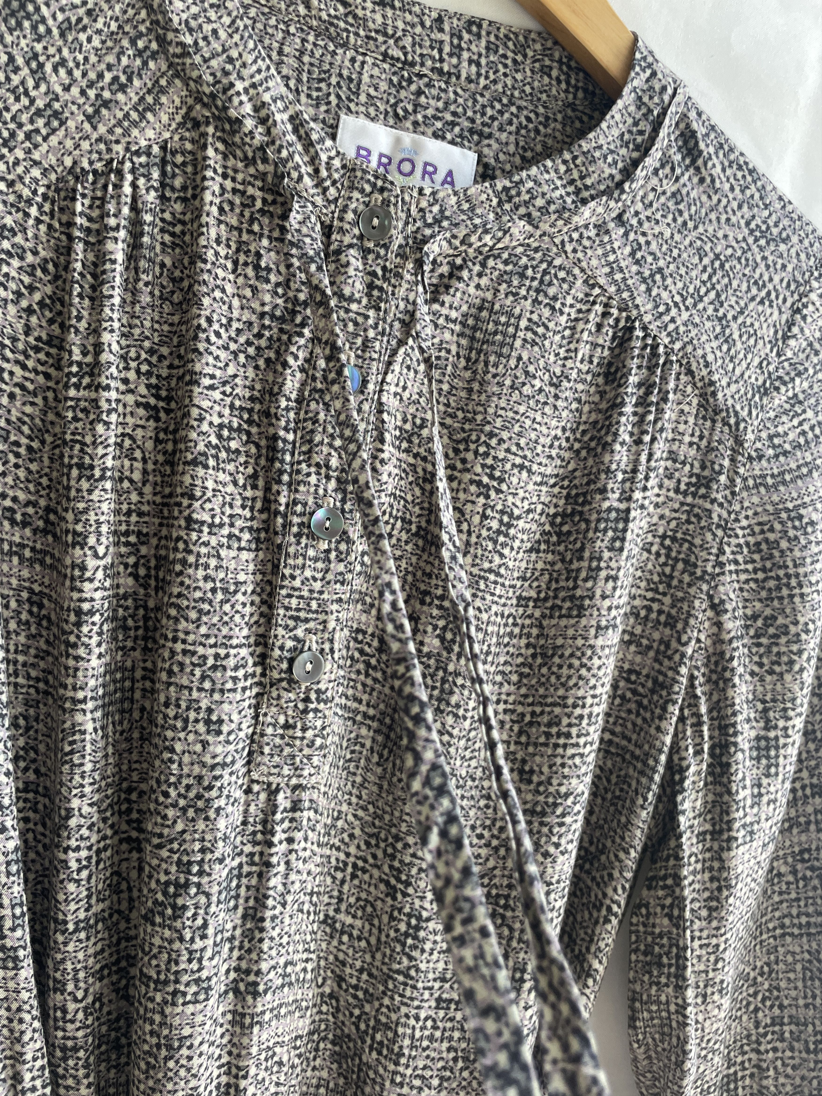 Other Brora Viscose Silk Blend Textured Print Belted Midi Dress Size M / US 6-8 / IT 42-44 - 8 Thumbnail
