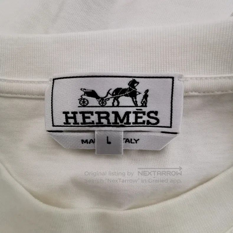 Hermes Hermes Pure Cotton Patterned Round Neck T-shirt Size US L / EU 52-54 / 3 - 5 Thumbnail