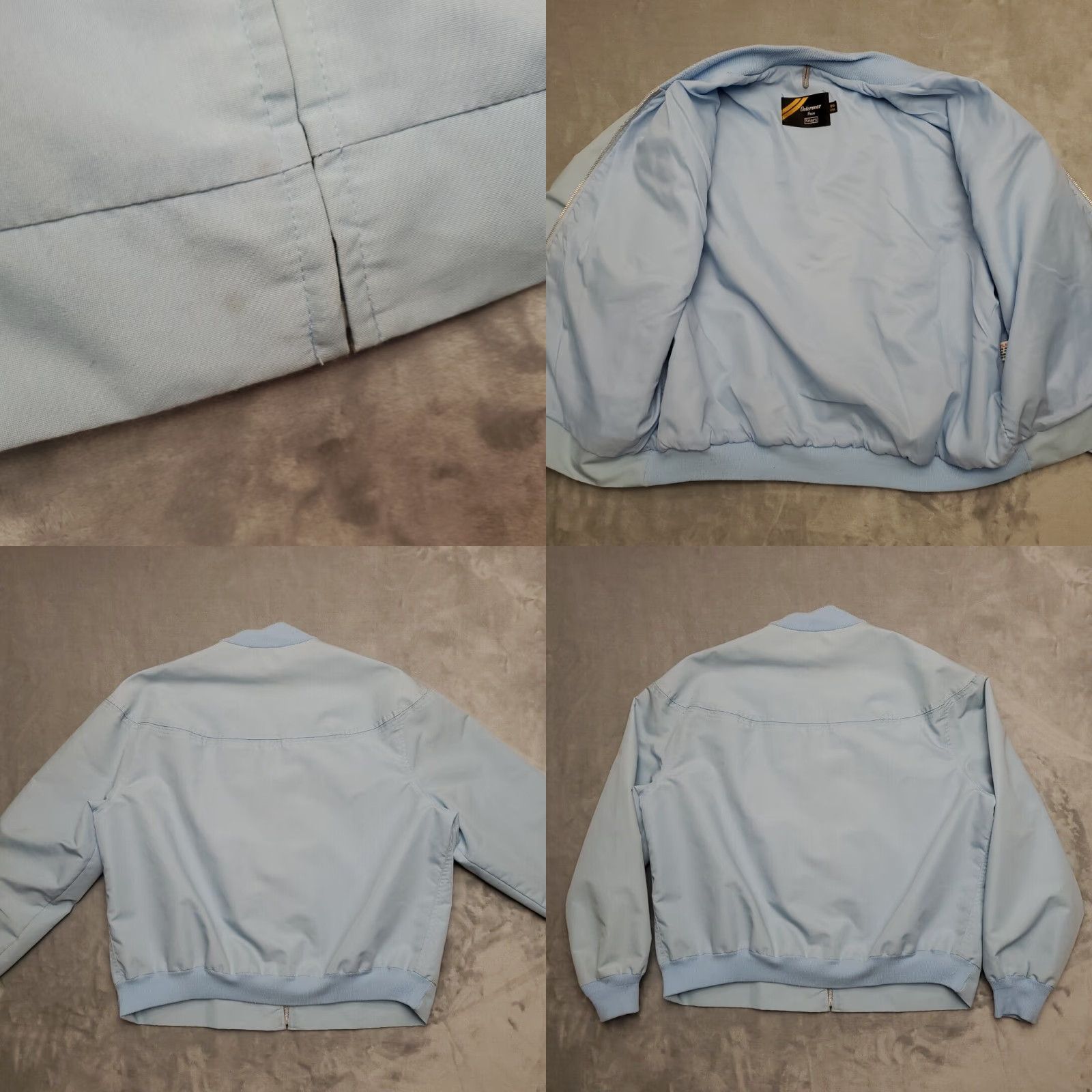 Sears VINTAGE Sears Bomber Jacket Men 2X Big Blue Cotton Blend Wind-Resistant Outdoor Ribbed Poplin 70s 80s Retro Casual Mens Size US XXL / EU 58 / 5 - 8 Thumbnail
