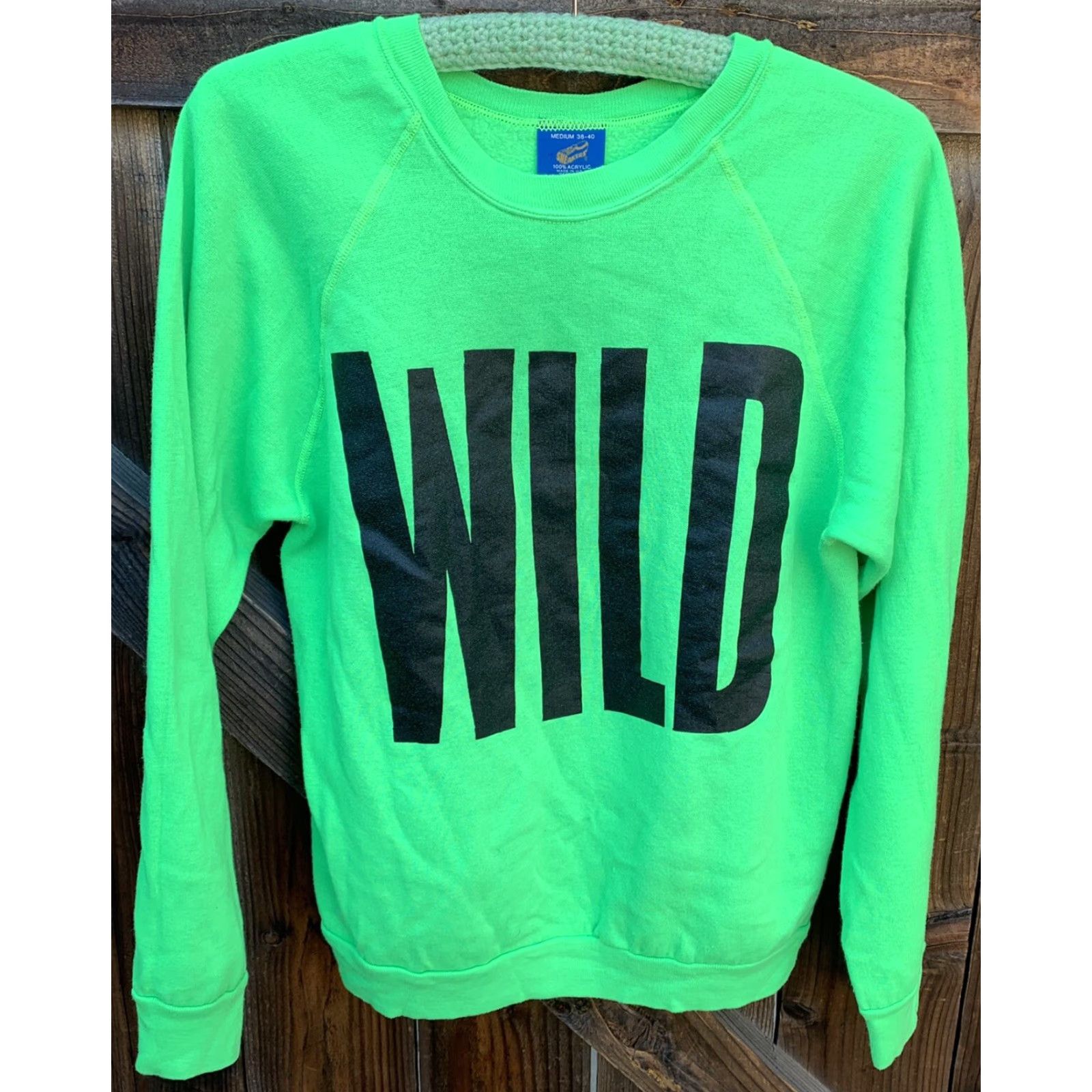Vintage VINTAGE Sneakers Sweatshirt Raglan 80s 1980s Green Graphic Print Men M Cold Weather Pullover Shirt/Sweatshirt Size US M / EU 48-50 / 2 - 2 Thumbnail