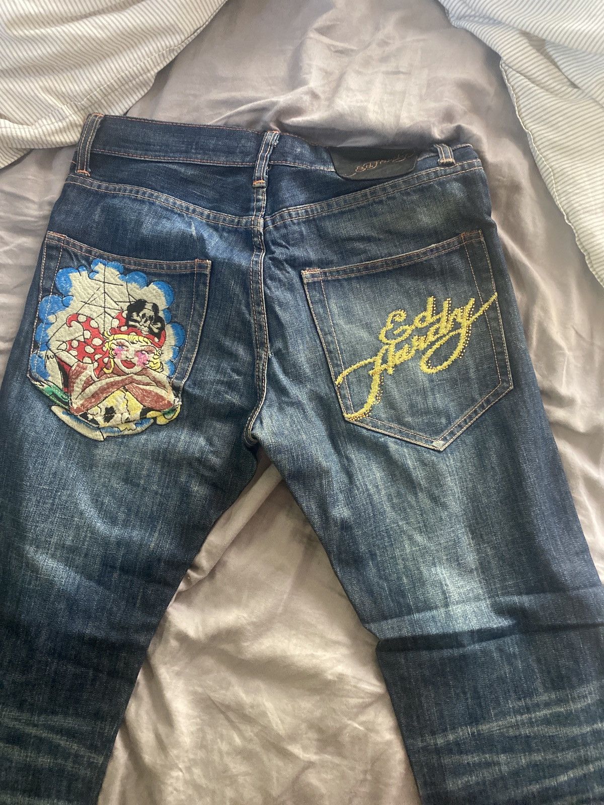 Ed Hardy Vintage Ed Hardy Pirate Style Denim Jeans Size US 30 / EU 46 - 2 Thumbnail