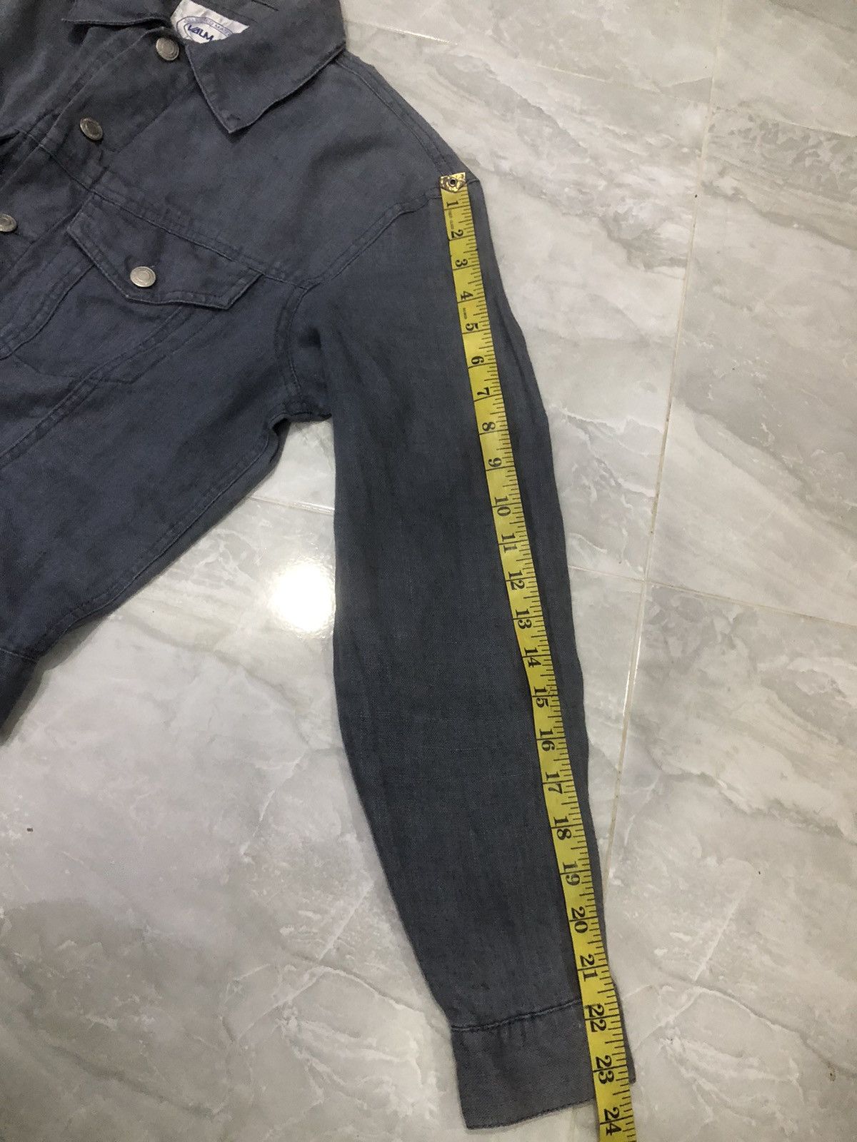 Japanese Brand Valman Japan 100% Linen Denim Style Trucker Jacket Size US XS / EU 42 / 0 - 18 Thumbnail