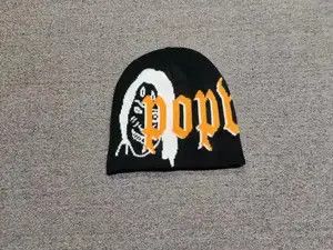 Other Pop Babe Graphic No Cuff Beanie Hat Black Size ONE SIZE - 3 Thumbnail
