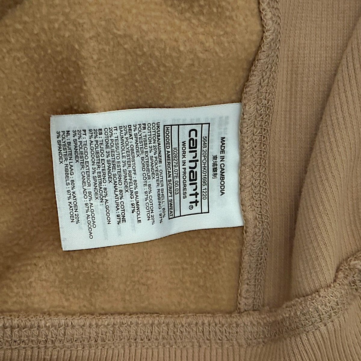 Carhartt Wip Carhartt WIP Vintage Wash Fleece Hoodie Size US S / EU 44-46 / 1 - 7 Thumbnail