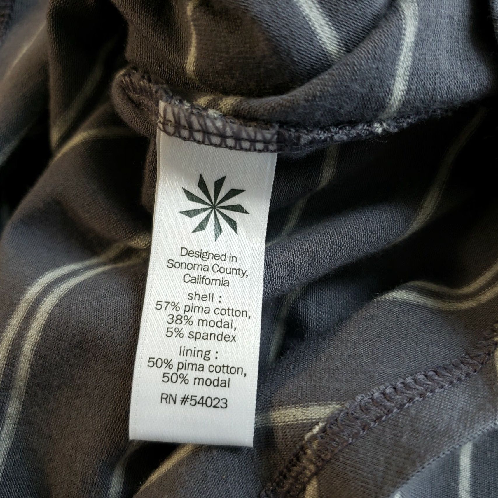 Athleta Athleta Striped Midi Dress Womens Small Gray 3/4 Sleeve Scoop Back Casual Cotton Blend Sheath Size S / US 4 / IT 40 - 5 Thumbnail
