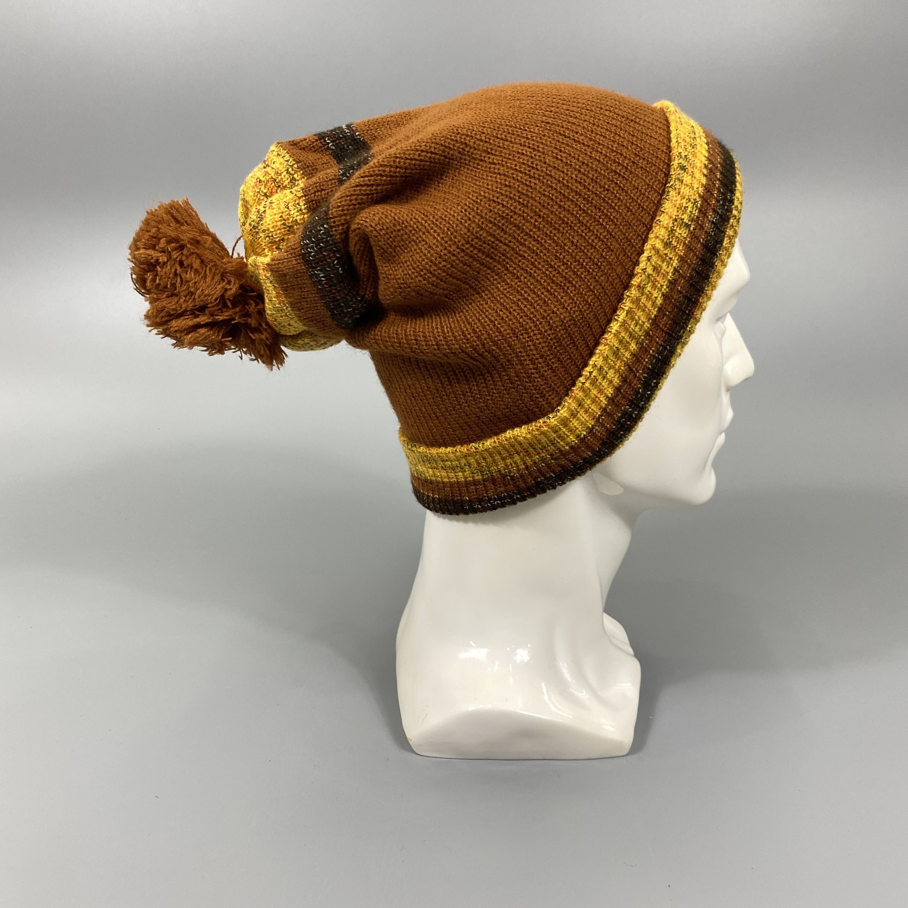Japanese Brand Multi Colour Knitted Hat Pom Pom -BN663 Size ONE SIZE - 4 Thumbnail