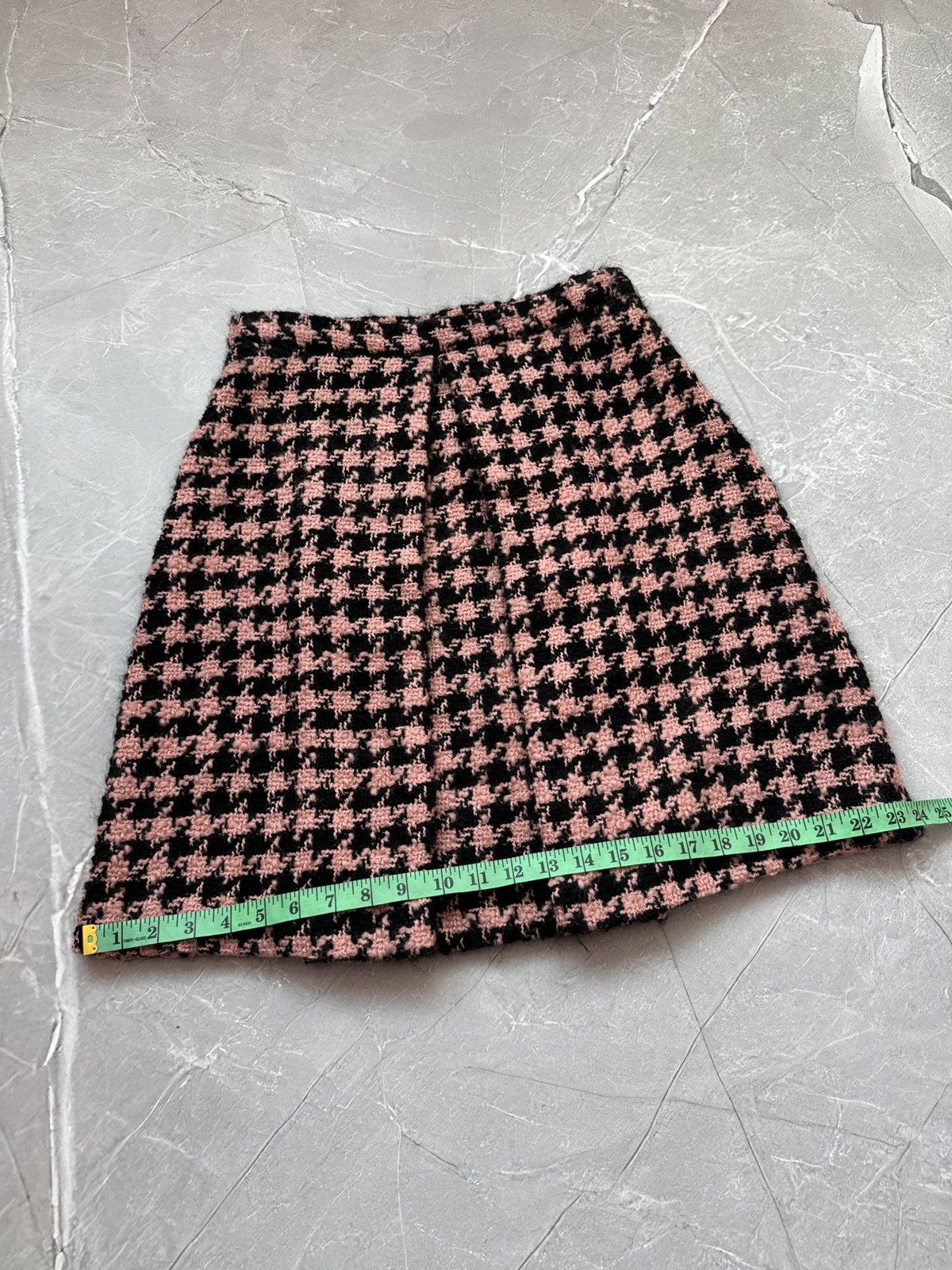 Moschino Moschino Cheap and Chic Houndstooth High Waist Wool Skirt Size 28" / US 6 / IT 42 - 19 Thumbnail