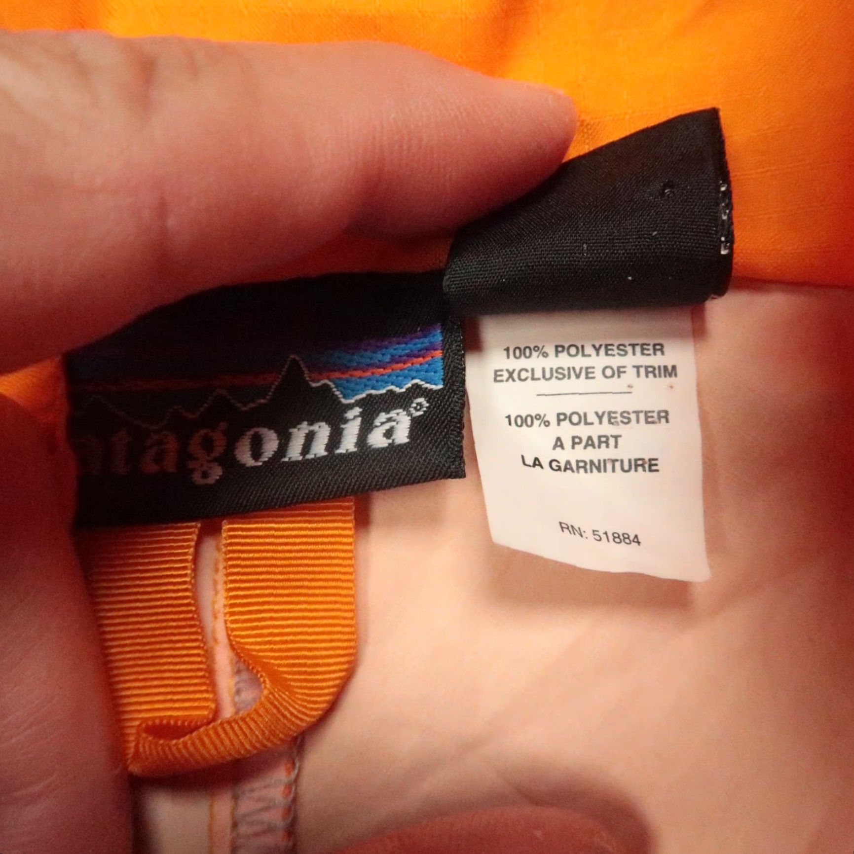 Patagonia VINTAGE Patagonia Jacket Mens Large Orange Wind Shield Hybrid Full Zip Pockets Size US L / EU 52-54 / 3 - 4 Thumbnail