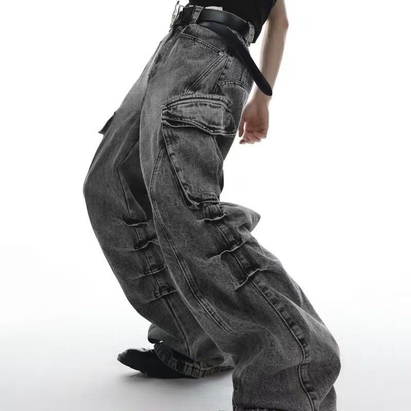 Japanese Brand × Jean Vintage washed stacked design wide leg jeans Size US 34 / EU 50 - 4 Thumbnail