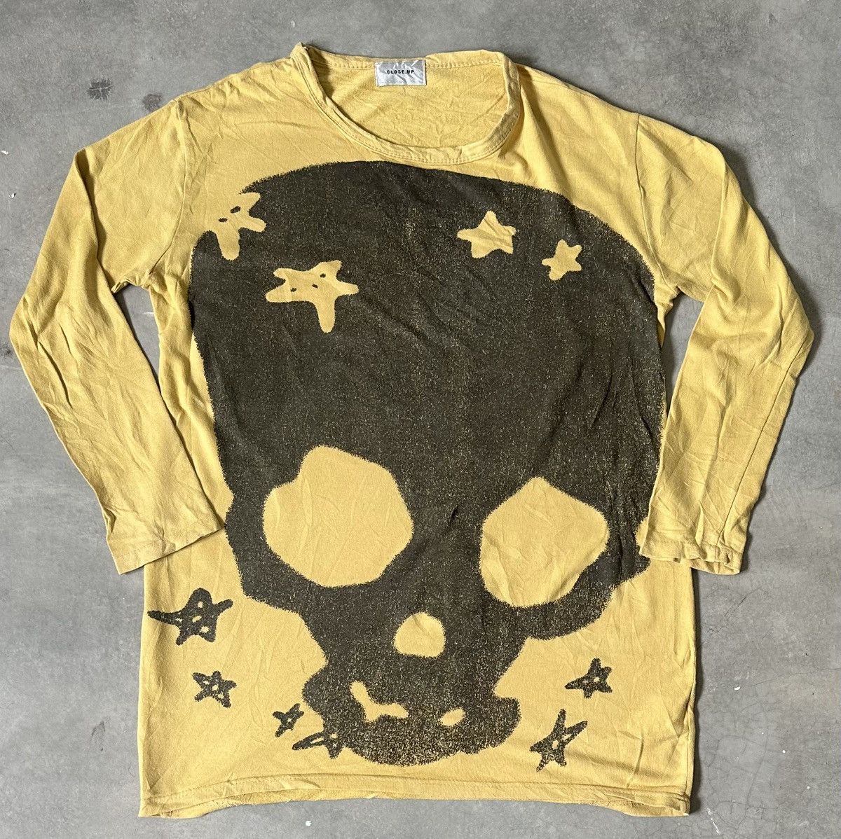 VIBTAGE CLOSE.UP OVERPRINT SKULL