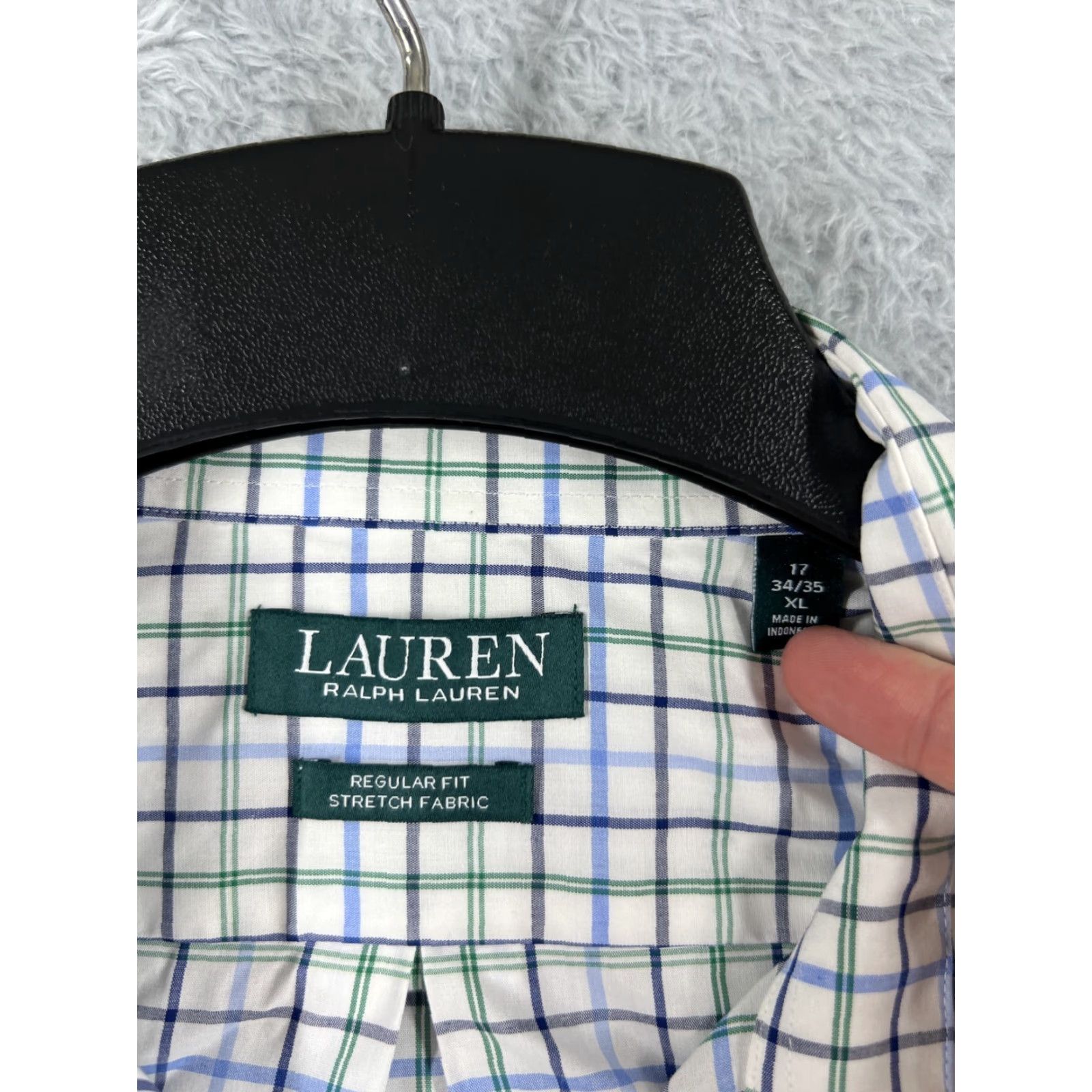 Ralph Lauren Lauren Ralph Lauren Shirt Adult XL Blue Plaid Button-Up Cotton Size US XL / EU 56 / 4 - 7 Thumbnail