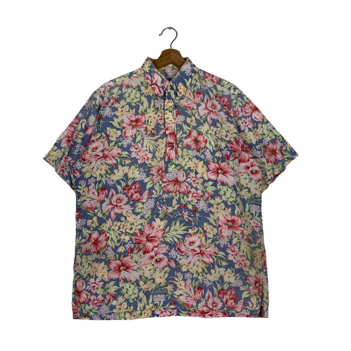 Reyn Spooner REYN SPOONER Floral Motif Design Half Button Shirt #0225-C10 Size US M / EU 48-50 / 2 - 1 Thumbnail