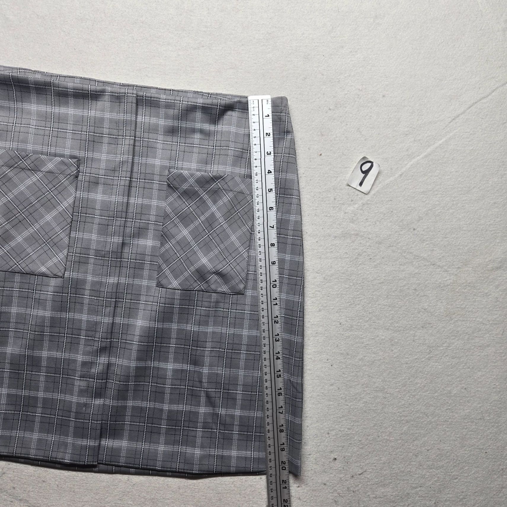 Vintage Philosophy Skirt Adult L Grey Plaid Elastic Waist Knee Length Pencil Straight & Pencil Womens Size 36" / US 14 / IT 50 - 4 Thumbnail