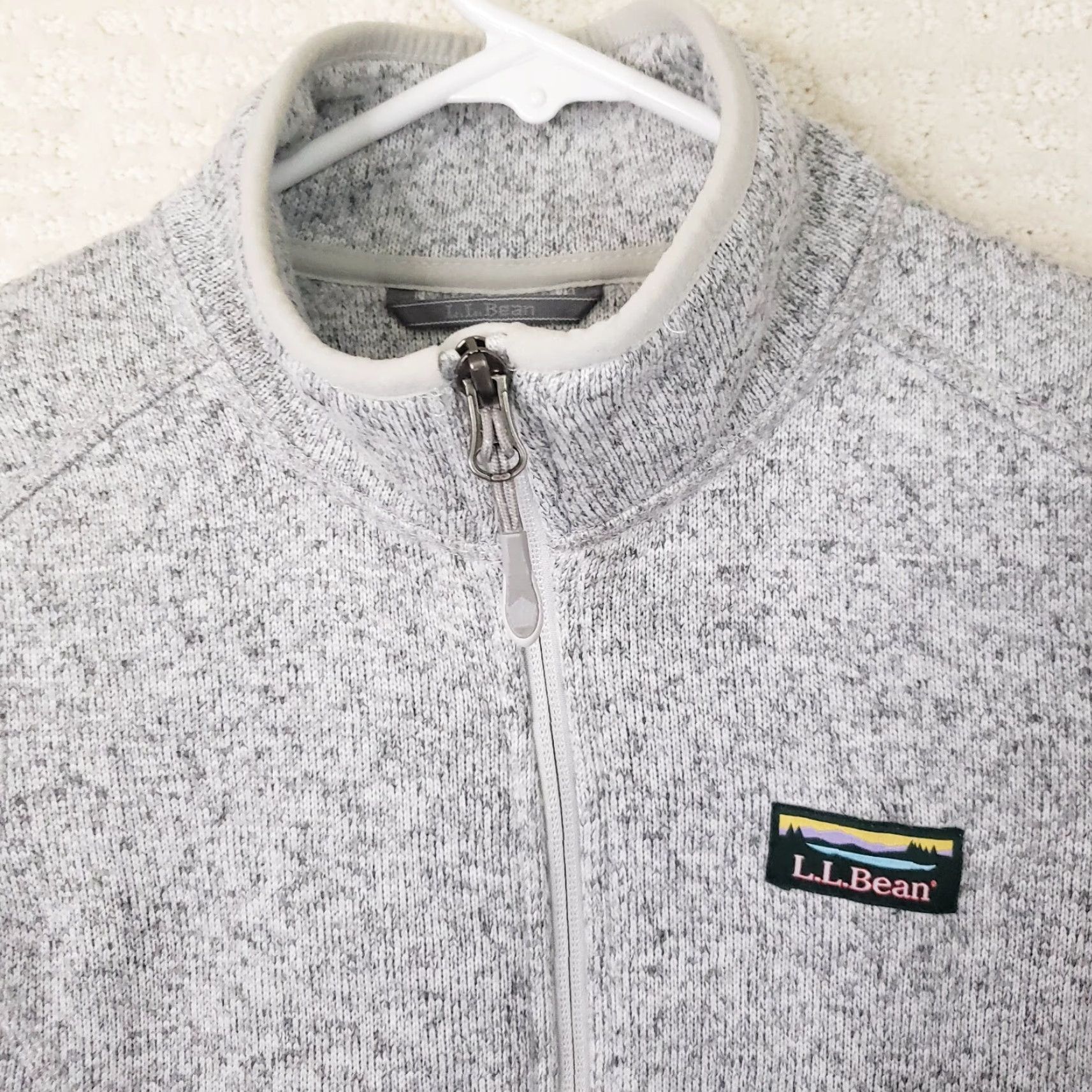 Vintage LL Bean Better Sweater Jacket Gray Heathered Full Zip Women's XS Petite Mock Neck Zip Casual Outdoors 90s? Size XS / US 0-2 / IT 36-38 - 7 Thumbnail