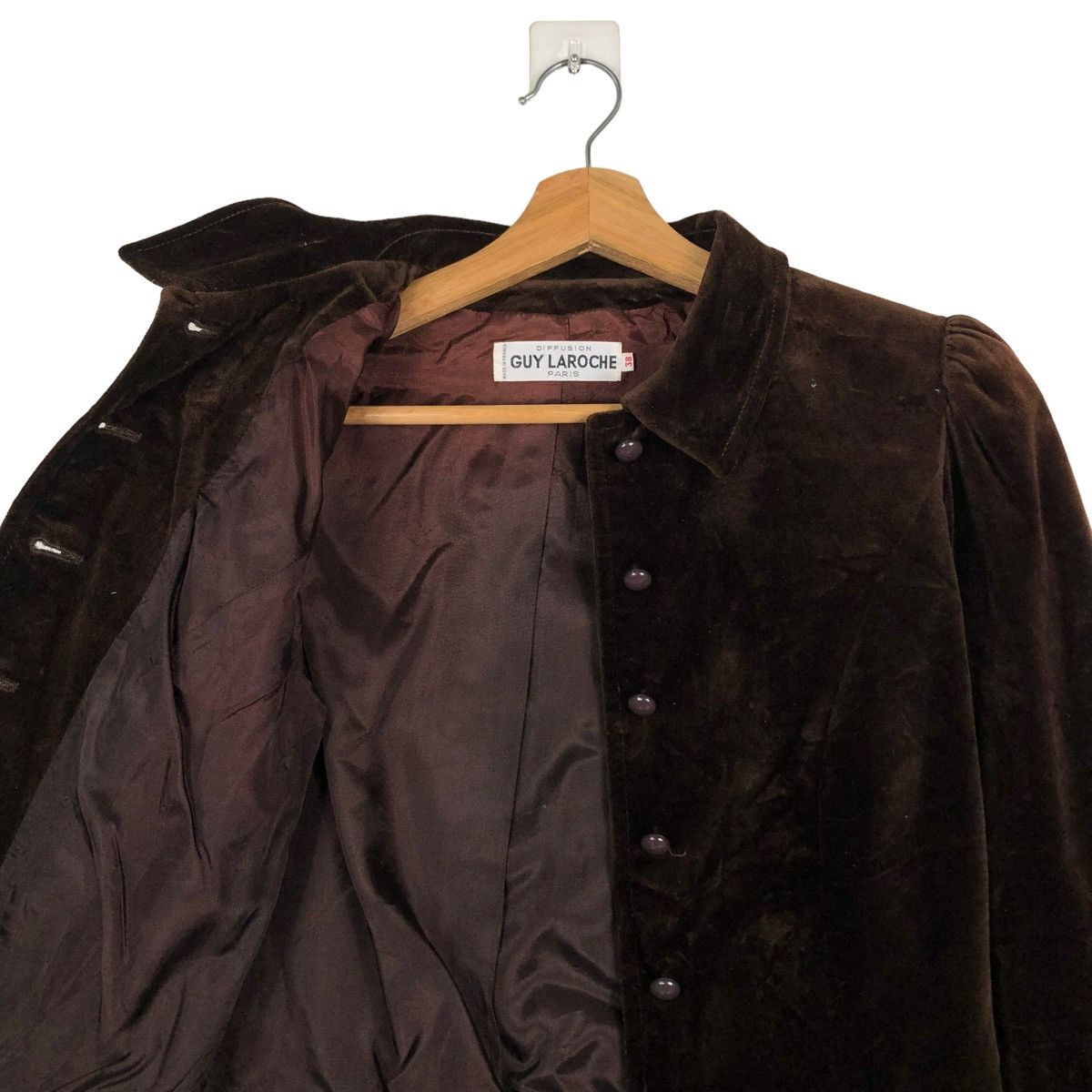Vintage 🔥VINTAGE CROPPED VELVET JACKET DIFFUSION GUY LAROCHE PARIS Size XS / US 0-2 / IT 36-38 - 12 Thumbnail