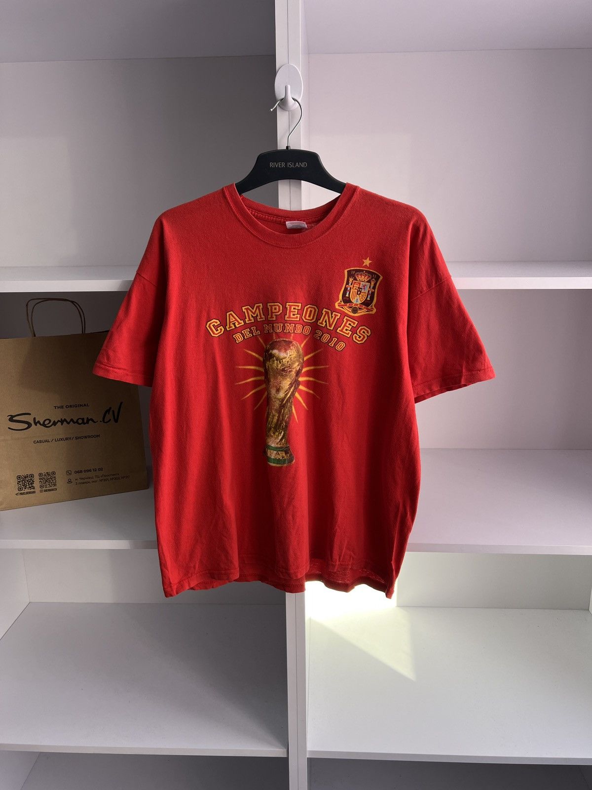 Vintage Vintage Spain Campeones 2010 world cup tee Size US XL / EU 56 / 4 - 2 Thumbnail