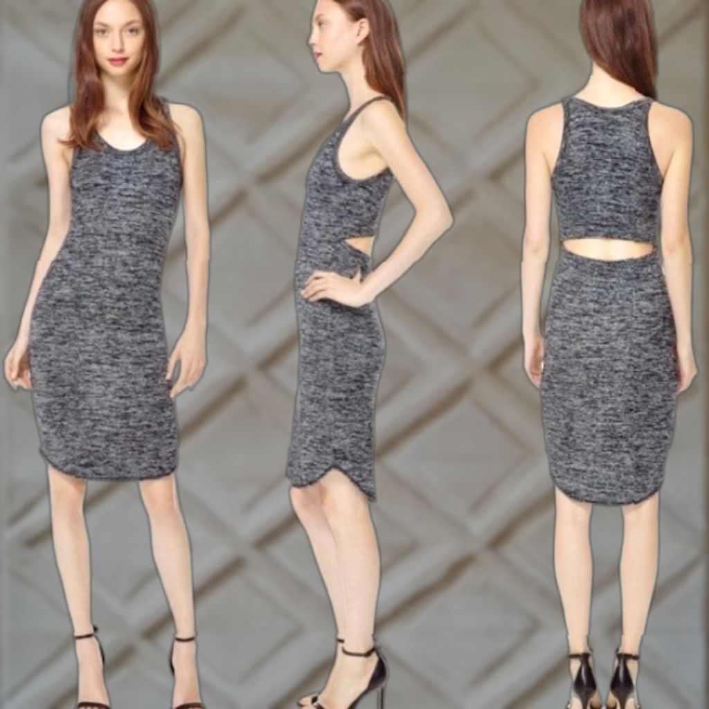 Aritzia Aritzia Wilfred Free Yasmin Cutout Knit Midi Dress Womens Medium Heather Halter Dress Size M / US 6-8 / IT 42-44 - 1 Thumbnail