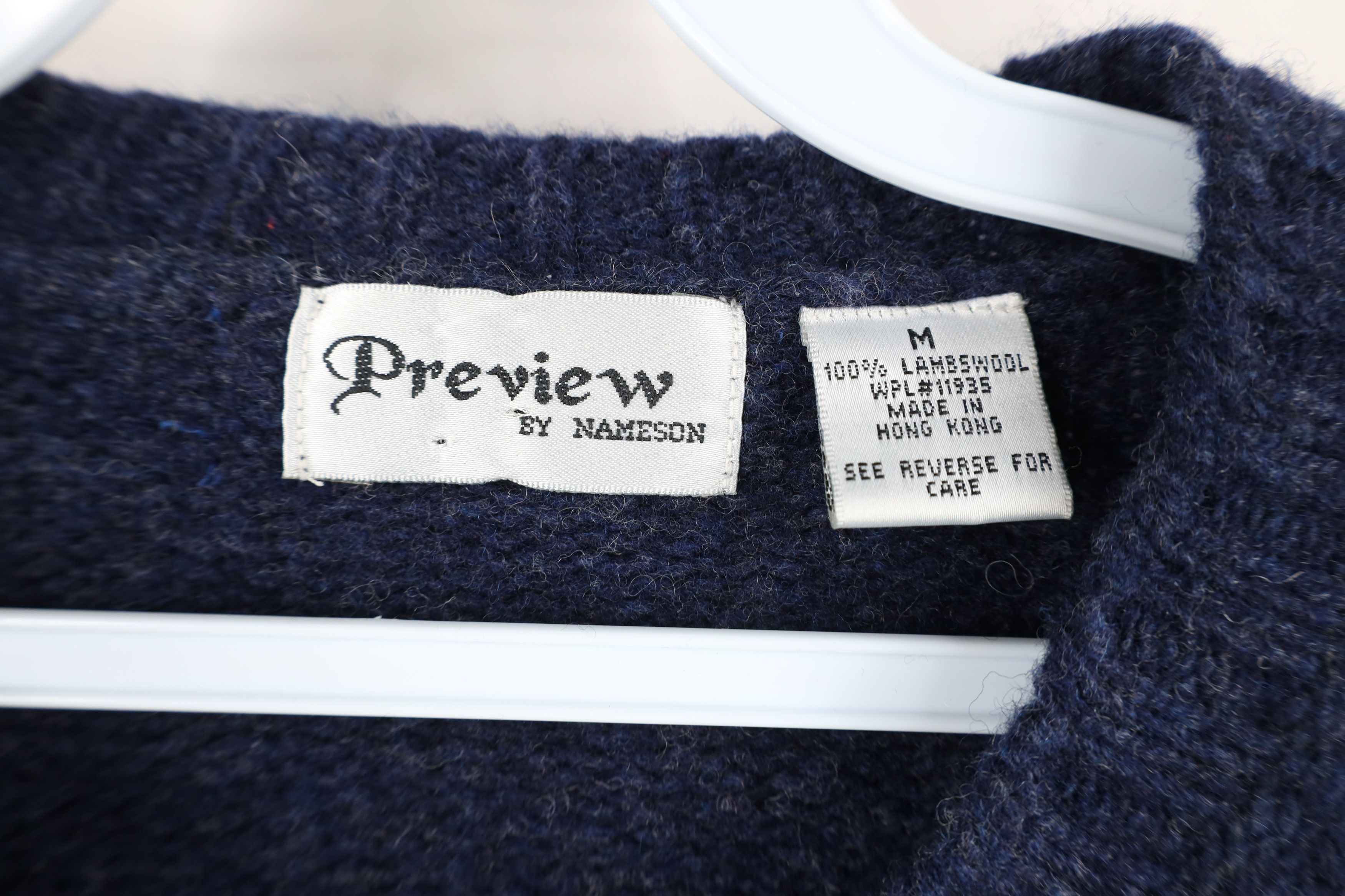 Vintage Vintage 90s Streetwear Lambswool Ribbed Knit V-Neck Sweater Size US M / EU 48-50 / 2 - 4 Thumbnail