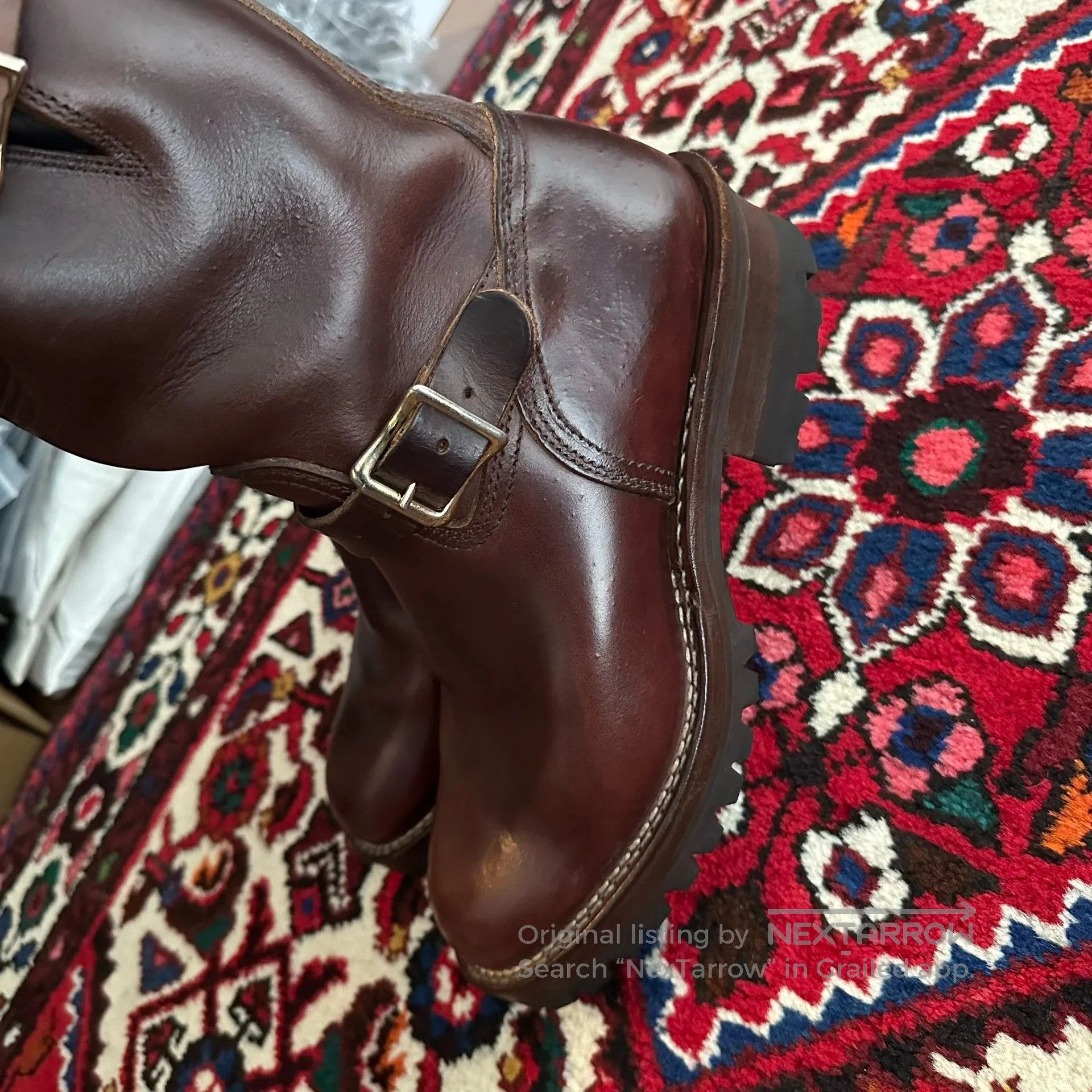 Viberg Viberg Engineer Boots Red Leather 8E. Size US 8 / EU 41 - 4 Thumbnail