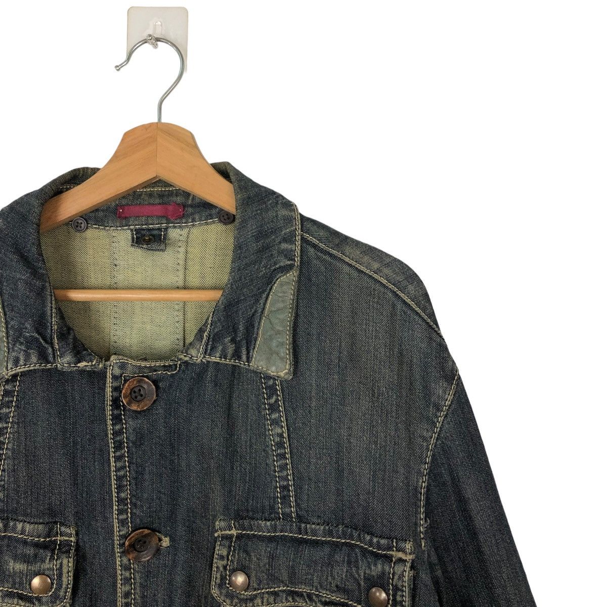 Japanese Brand 🔥VINTAGE DENIM BIKER JACKET BIG POCKET PRIDE Size US M / EU 48-50 / 2 - 5 Thumbnail