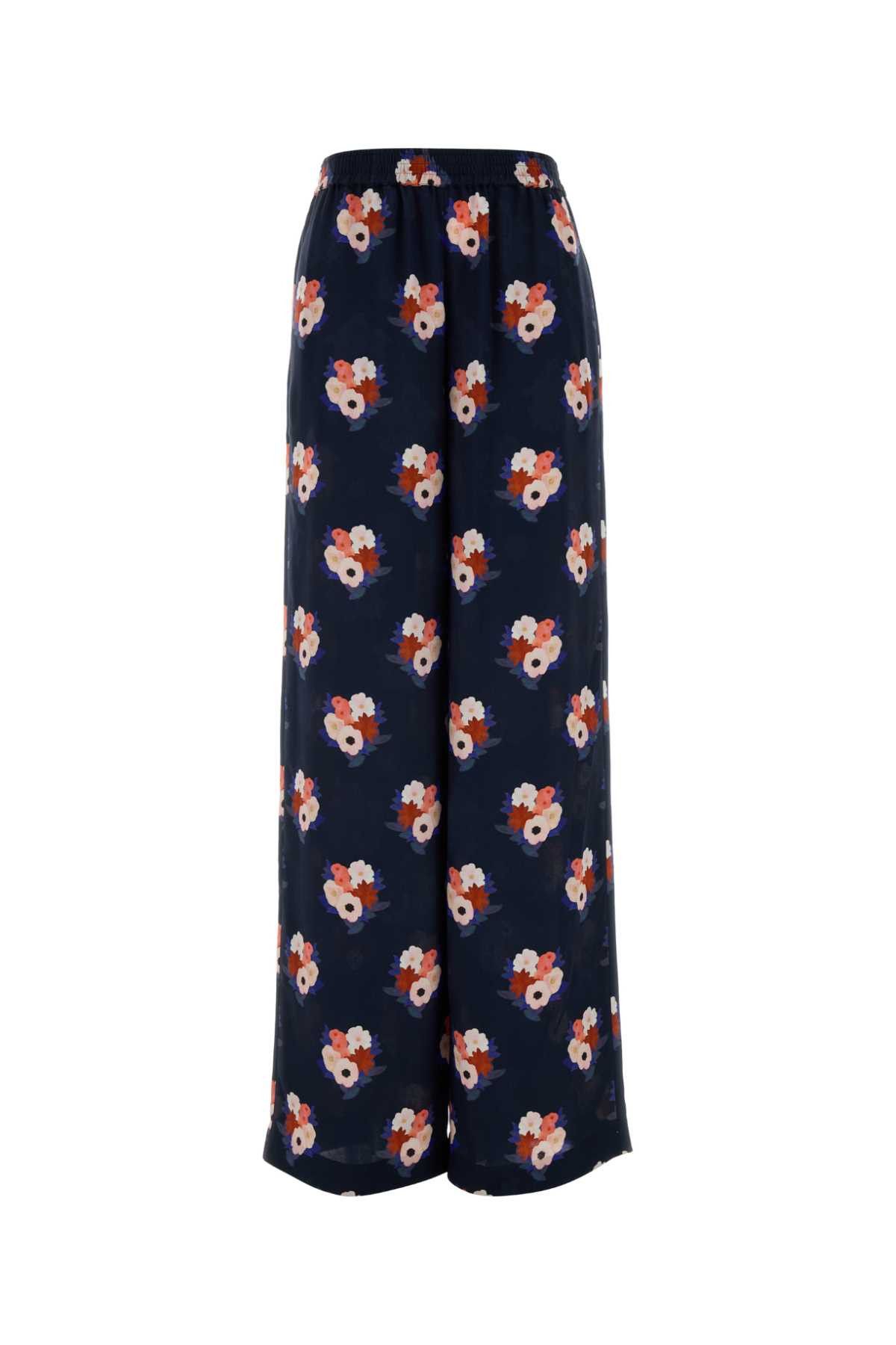 Fendi Printed Silk Wide-Leg Pant Size 27" / US 4 / IT 40 - 1 Thumbnail