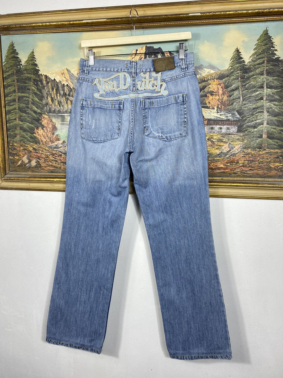 Vintage × Von Dutch Von Dutch Vintage Y2k Big Logo Denim Jeans Trousers Pants Size 32" / US 10 / IT 46 - 4 Thumbnail
