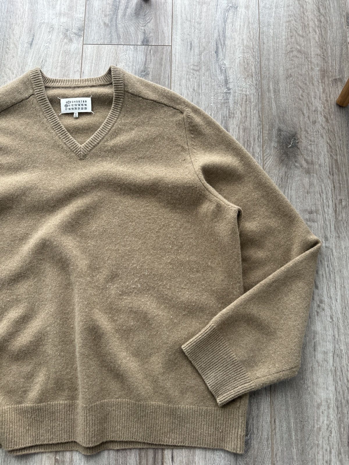 Maison Margiela 2024 Maison Margiela V Neck Knitted Wool Sweater Size US XXL / EU 58 / 5 - 5 Thumbnail