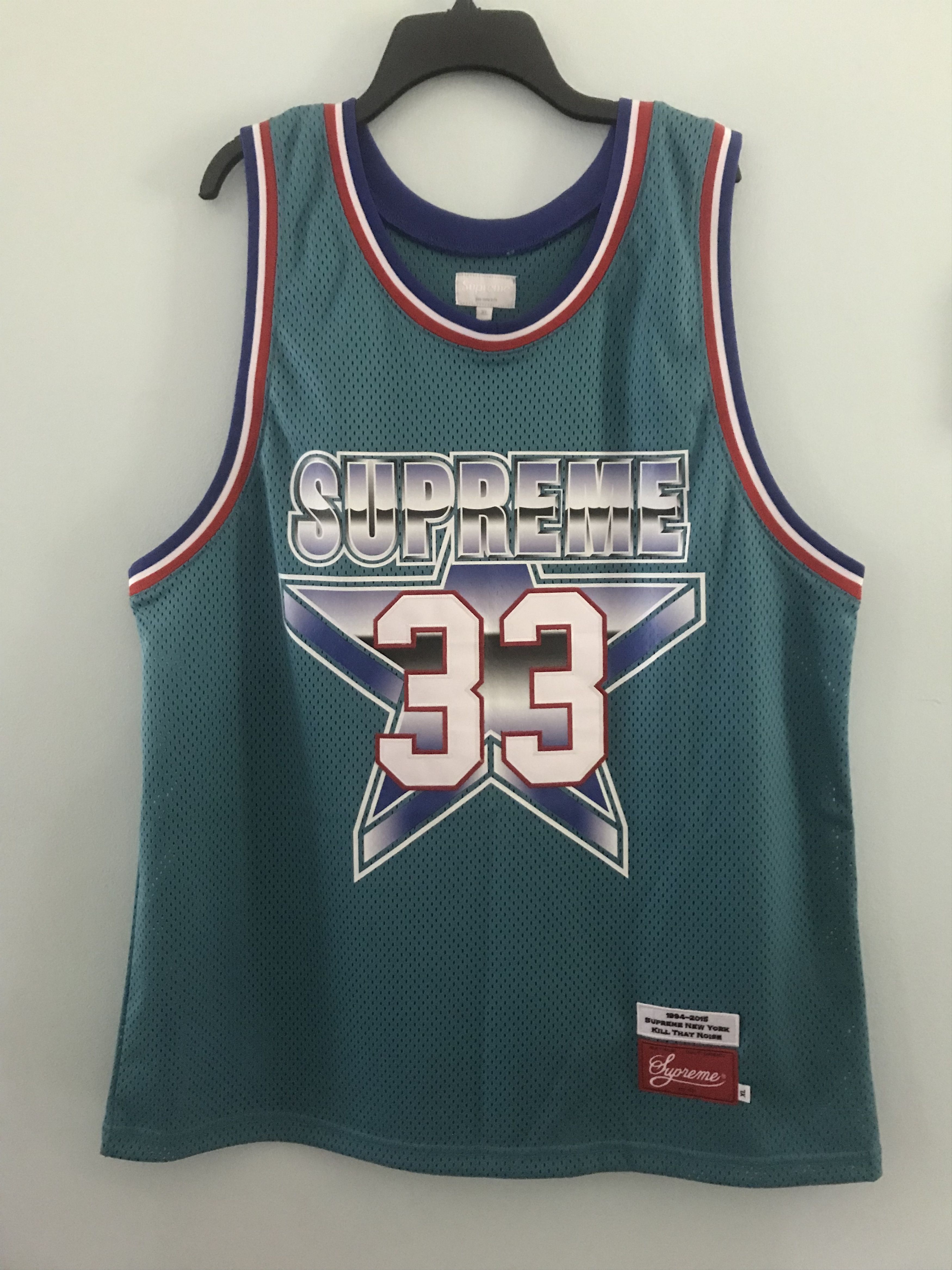 Image of Supreme All Star Basketball Jersey Teal, Men's (Size XL)