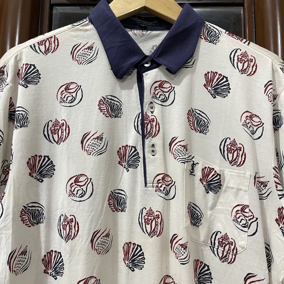 Yves Saint Laurent Thrashed faded Vintage Yves Saint Laurent poloshirt Size US L / EU 52-54 / 3 - 2 Thumbnail
