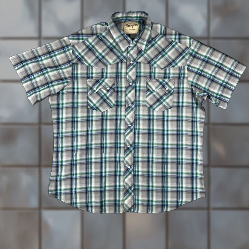 Wrangler VTG Wrangler Western Pearl Snap Shirt Mens XL Multicolor Plaid Cowboy Shirt Size US XL / EU 56 / 4 - 1 Thumbnail