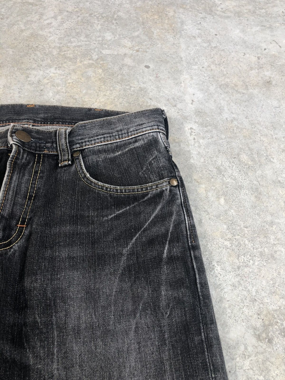 If Six Was Nine Japanese Wrangler Flared Jeans Distressed Size US 30 / EU 46 - 15 Thumbnail