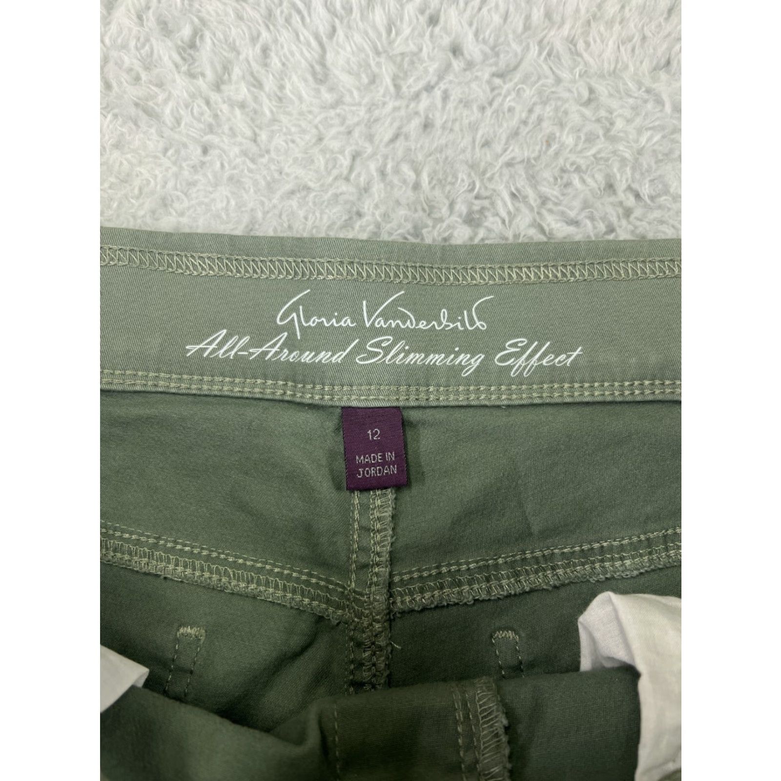 Gloria Vanderbilt Gloria Vanderbilt Pants Womens 12 Green Pull On Cotton Twill Pockets 34x24 Chino Regular Size 34" / US 12 / IT 48 - 3 Thumbnail