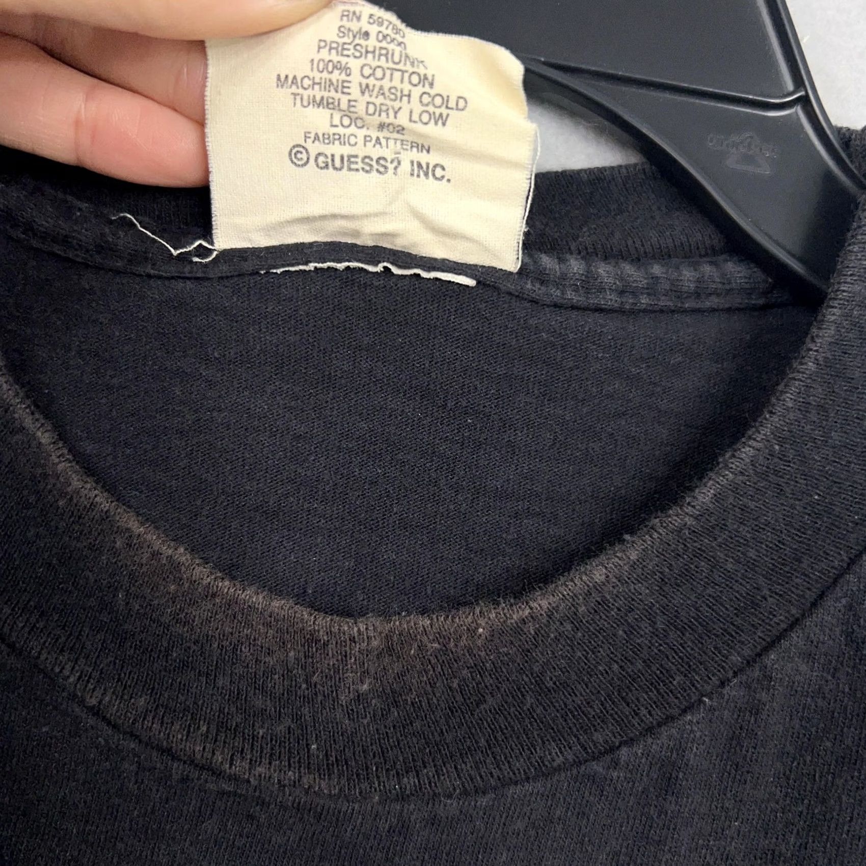 Guess VINTAGE GUESS Shirt Mens One Size XL Black Star Logo 90s USA Georges Marciano T-Shirt Short Sleeve Crew Neck Size US XL / EU 56 / 4 - 5 Thumbnail