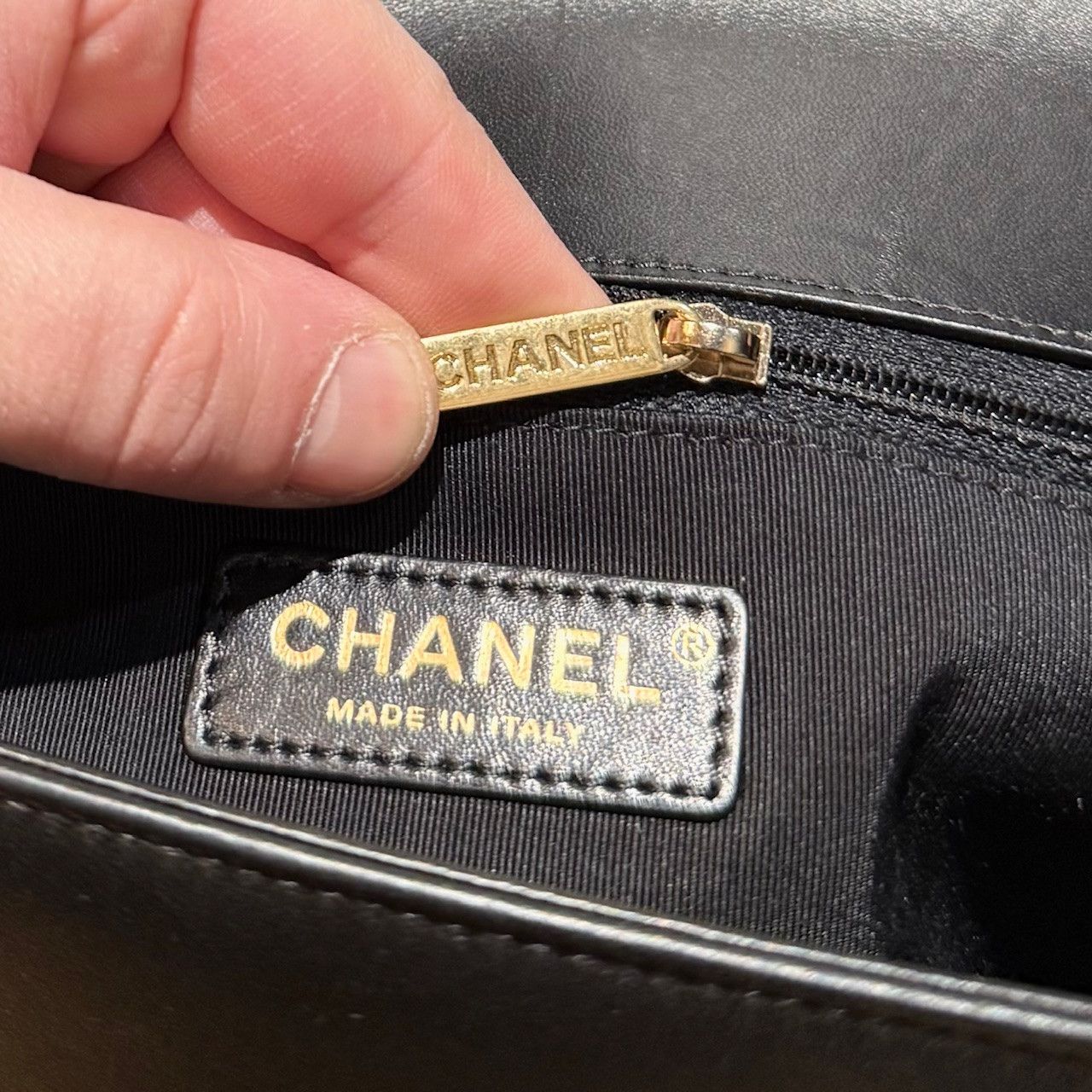Chanel Chanel Black Lambskin GHW Large Boy Bag Size ONE SIZE - 16 Thumbnail